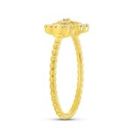 Uneek Jewelry Uneek 14K Yellow Gold Diamond Clover Beaded Ring