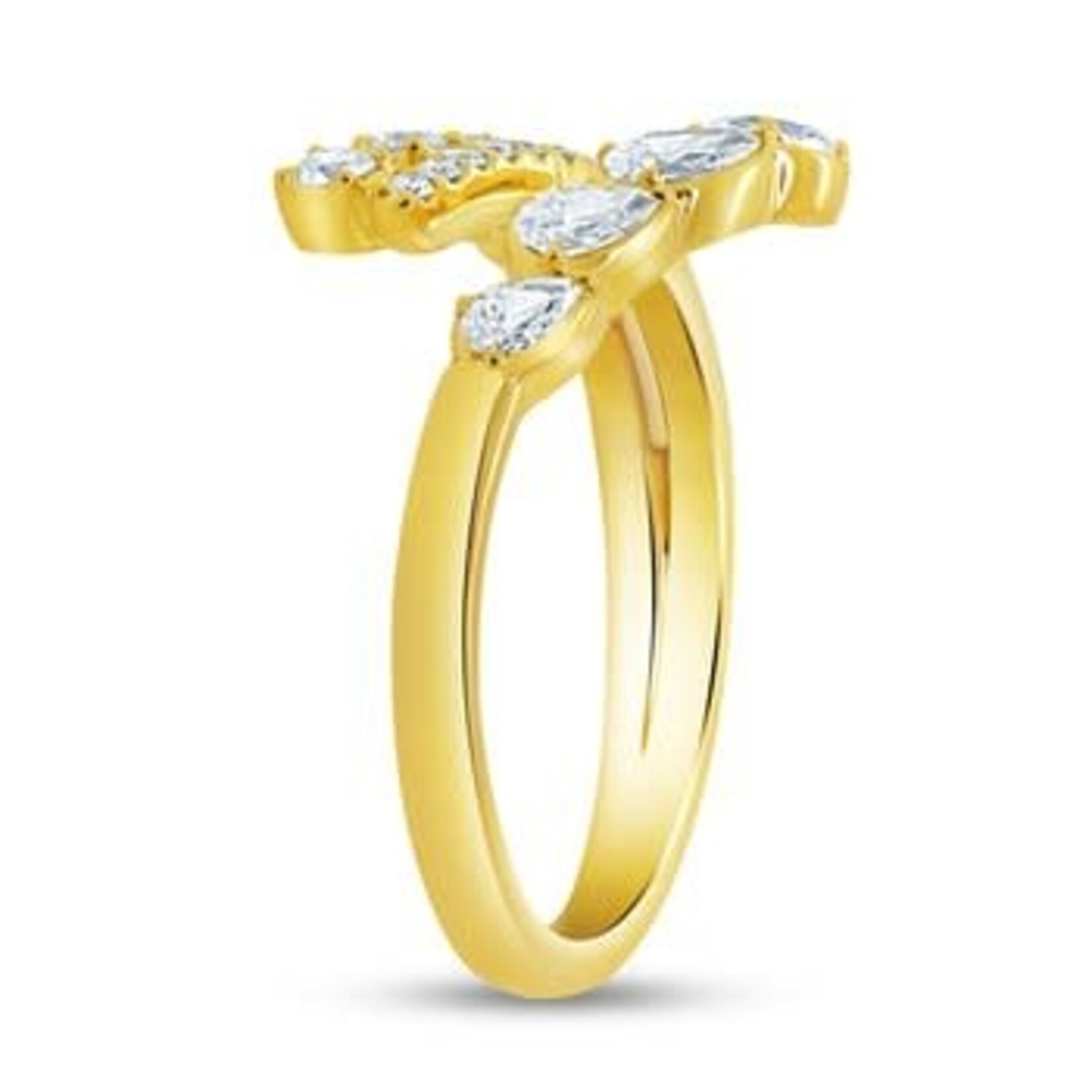 Uneek Jewelry Uneek 18K Yellow Gold Contemporary Diamond Ring
