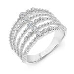 Uneek Jewelry Uneek 14K White Gold Multi-Band Ring