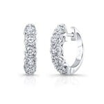 Uneek Jewelry Uneek 18k White Gold Designer Hoop Earrings