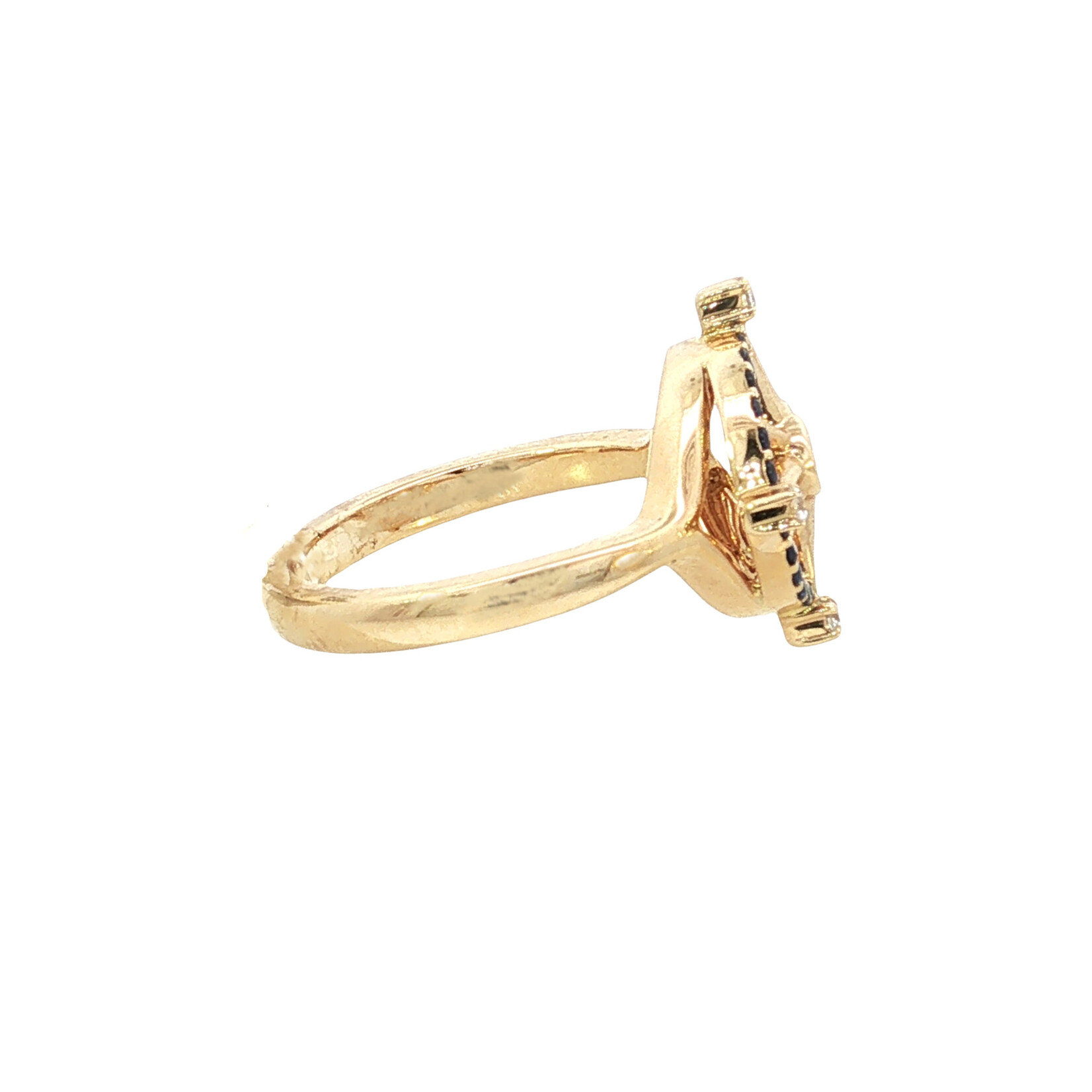 Alamea Alamea 14KY Compass with Sapphire and Diamond Ring