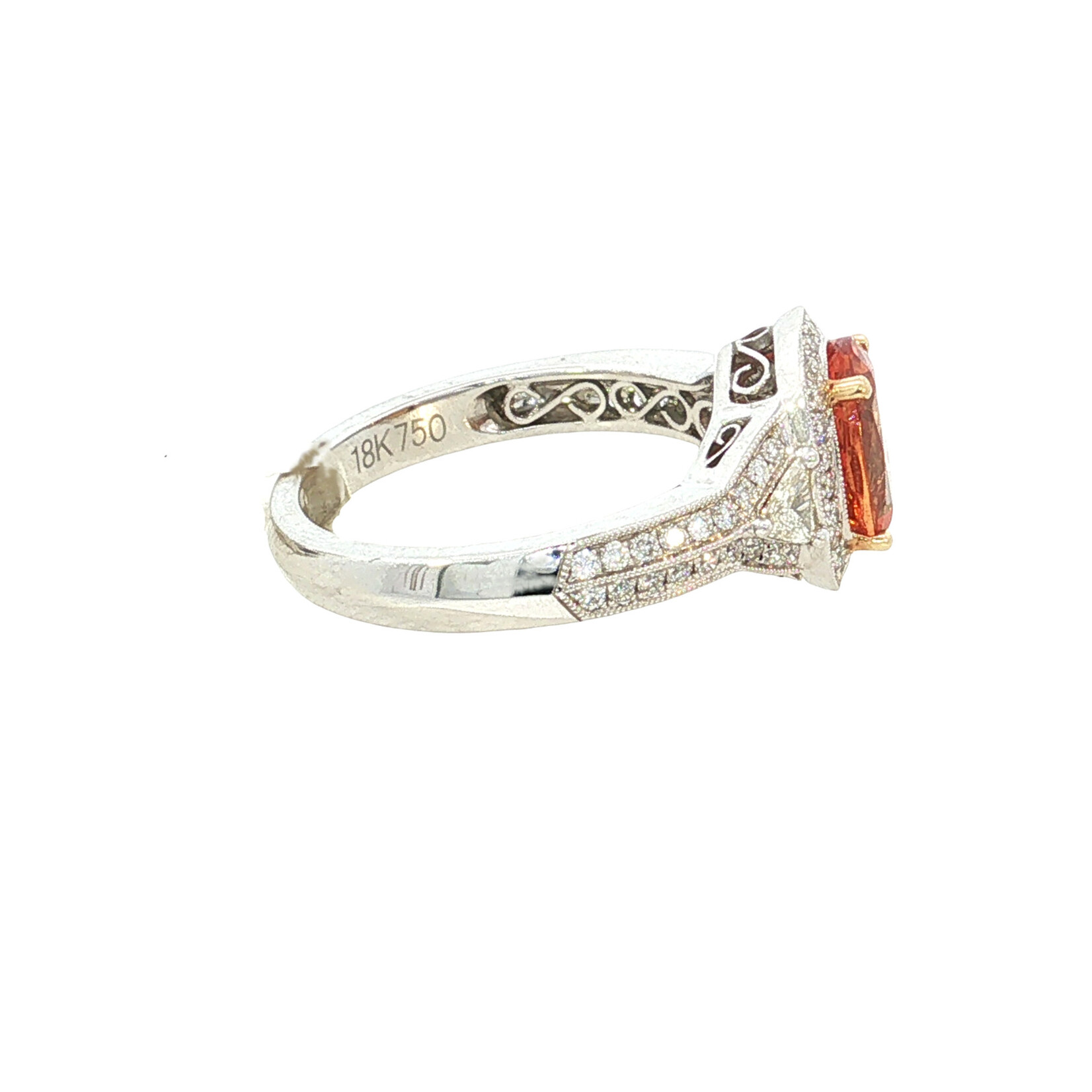 18KW Spessartine and Diamond Ring