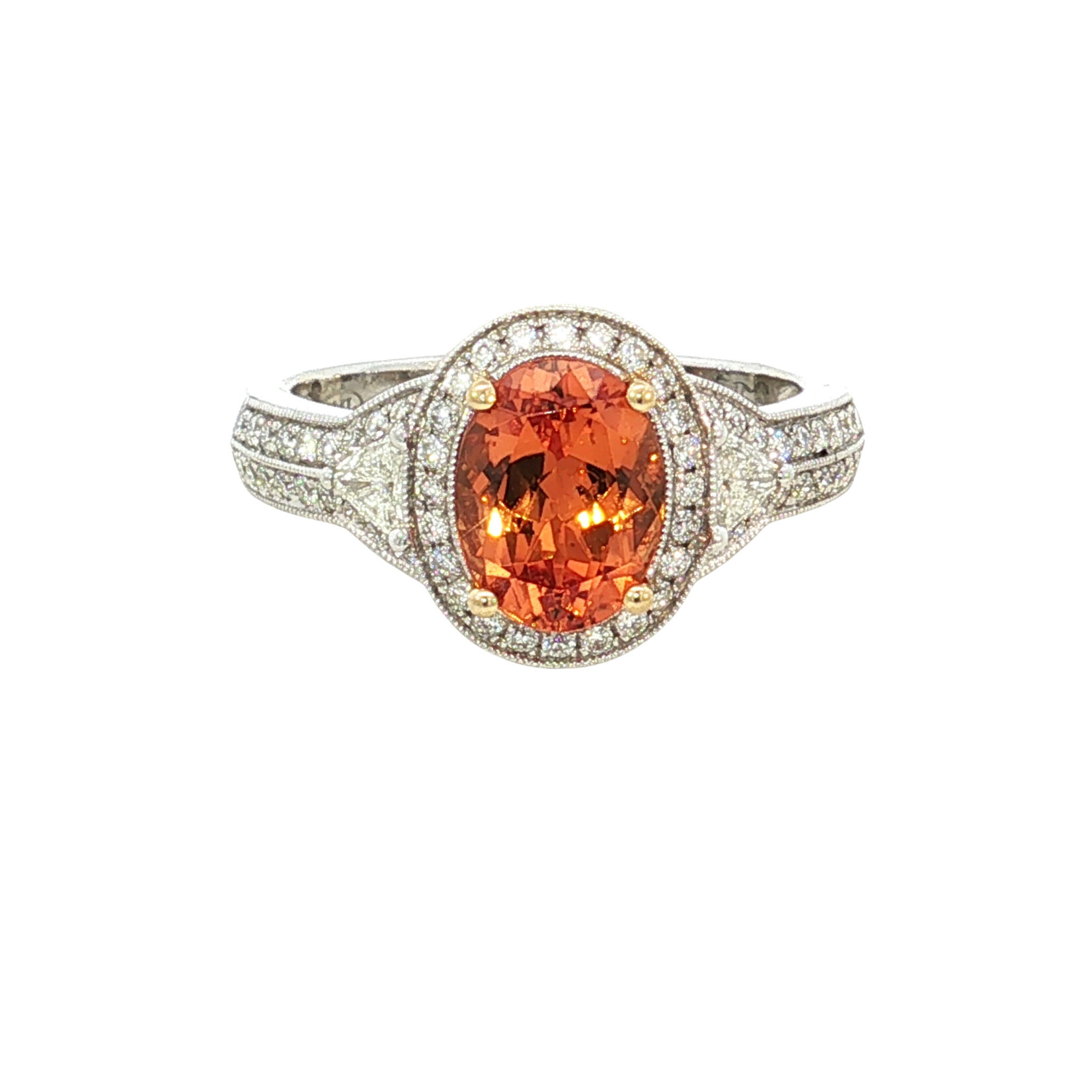 18KW Spessartine and Diamond Ring