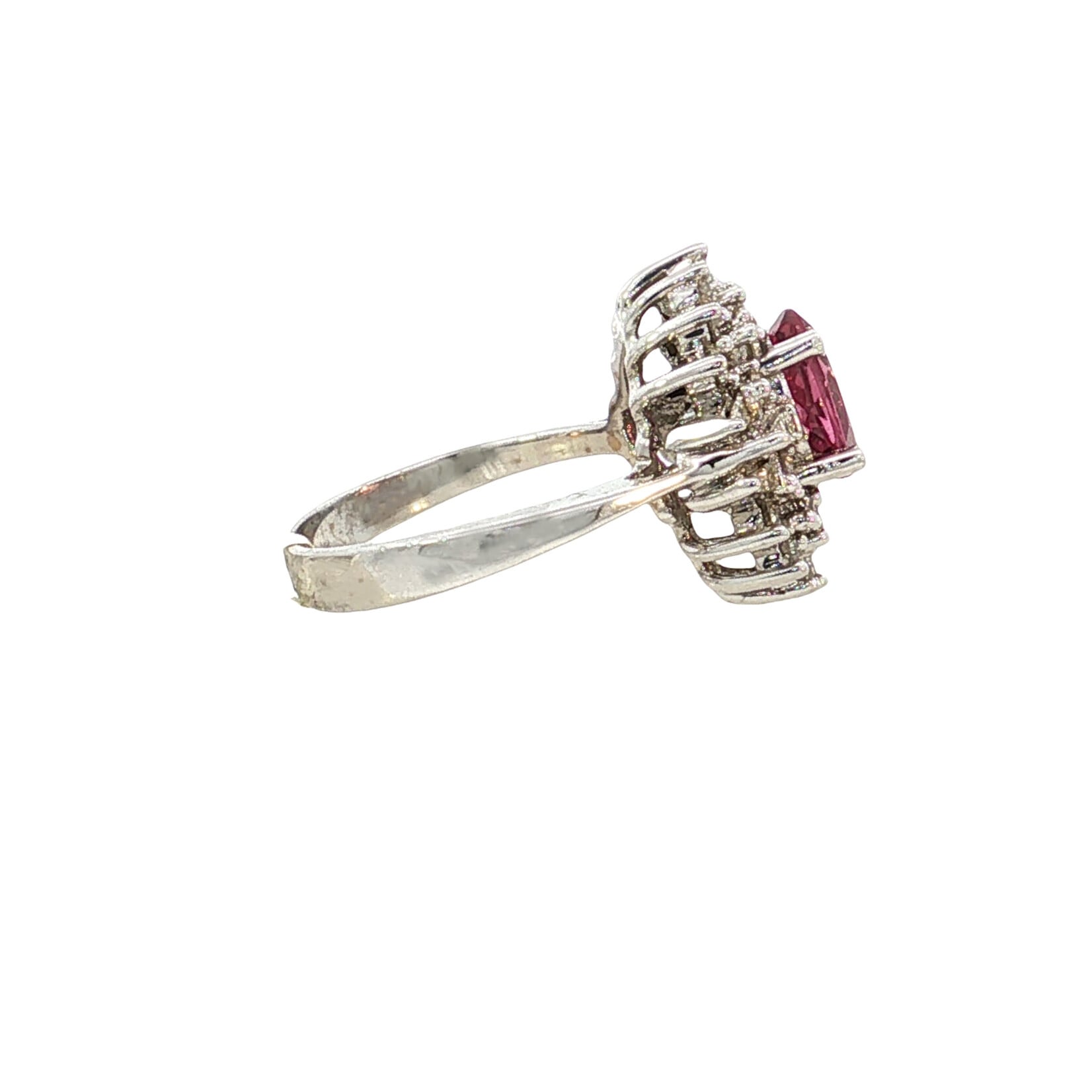 14KW Pink Tourmaline & Diamond Ring
