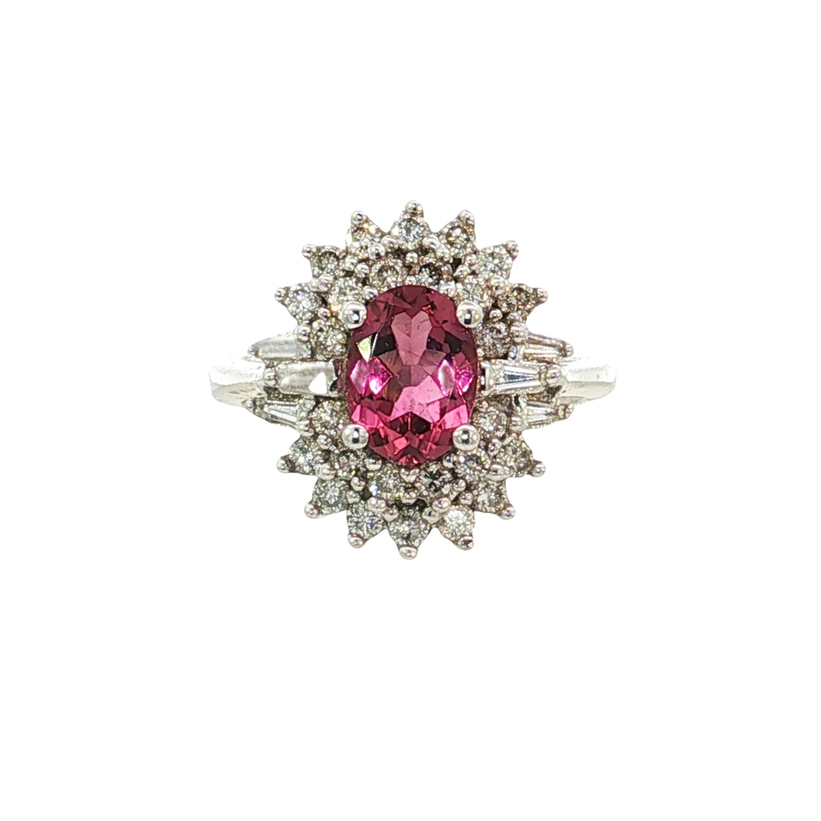 14KW Pink Tourmaline & Diamond Ring