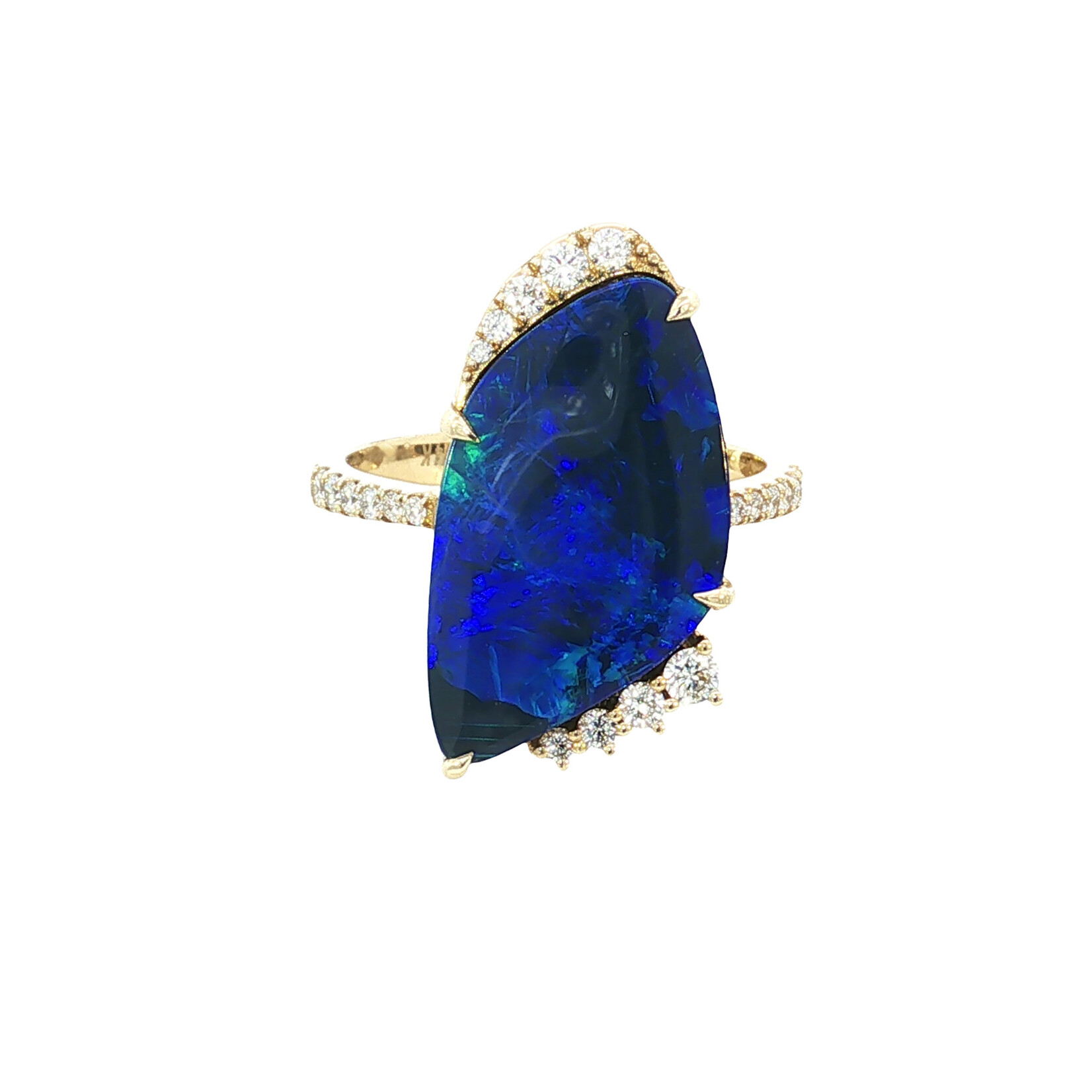 PeJay Creations PeJay 14KY Opal Doublet & Diamond Statement Ring