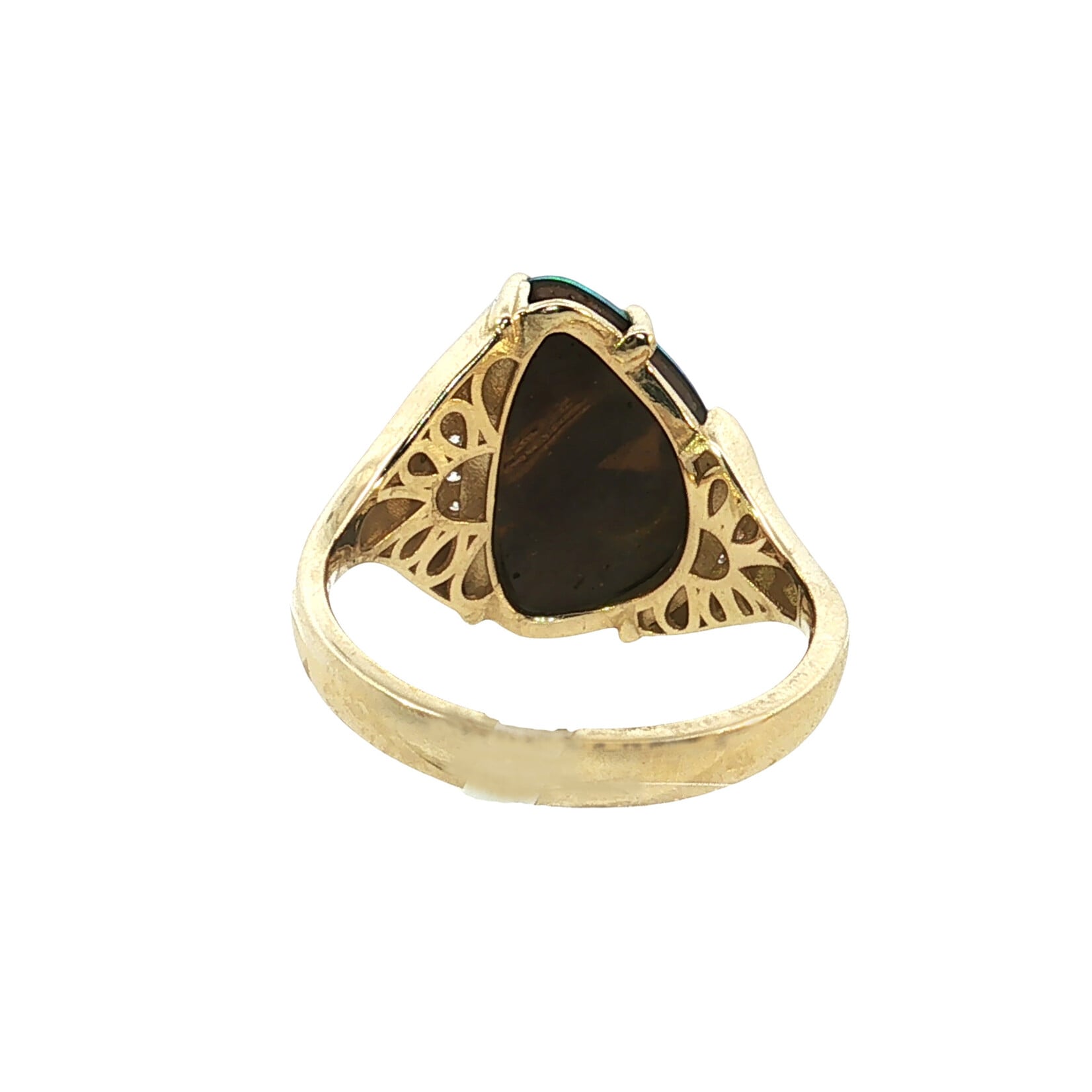 PeJay Creations PeJay 14K Yellow Gold Opal & Diamond Ring