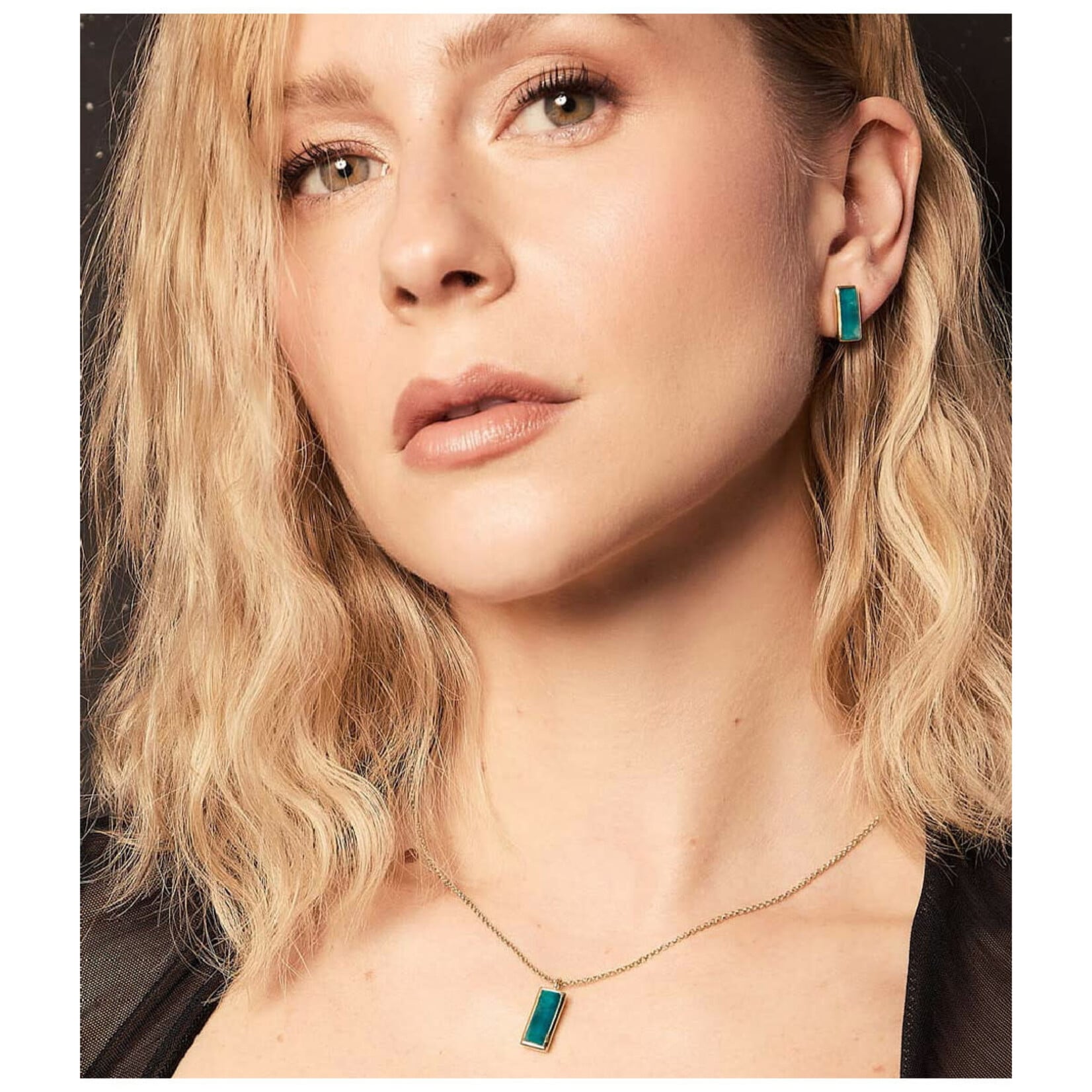 Apatite Pendant in Sterling Silver with 18KY Vermeil