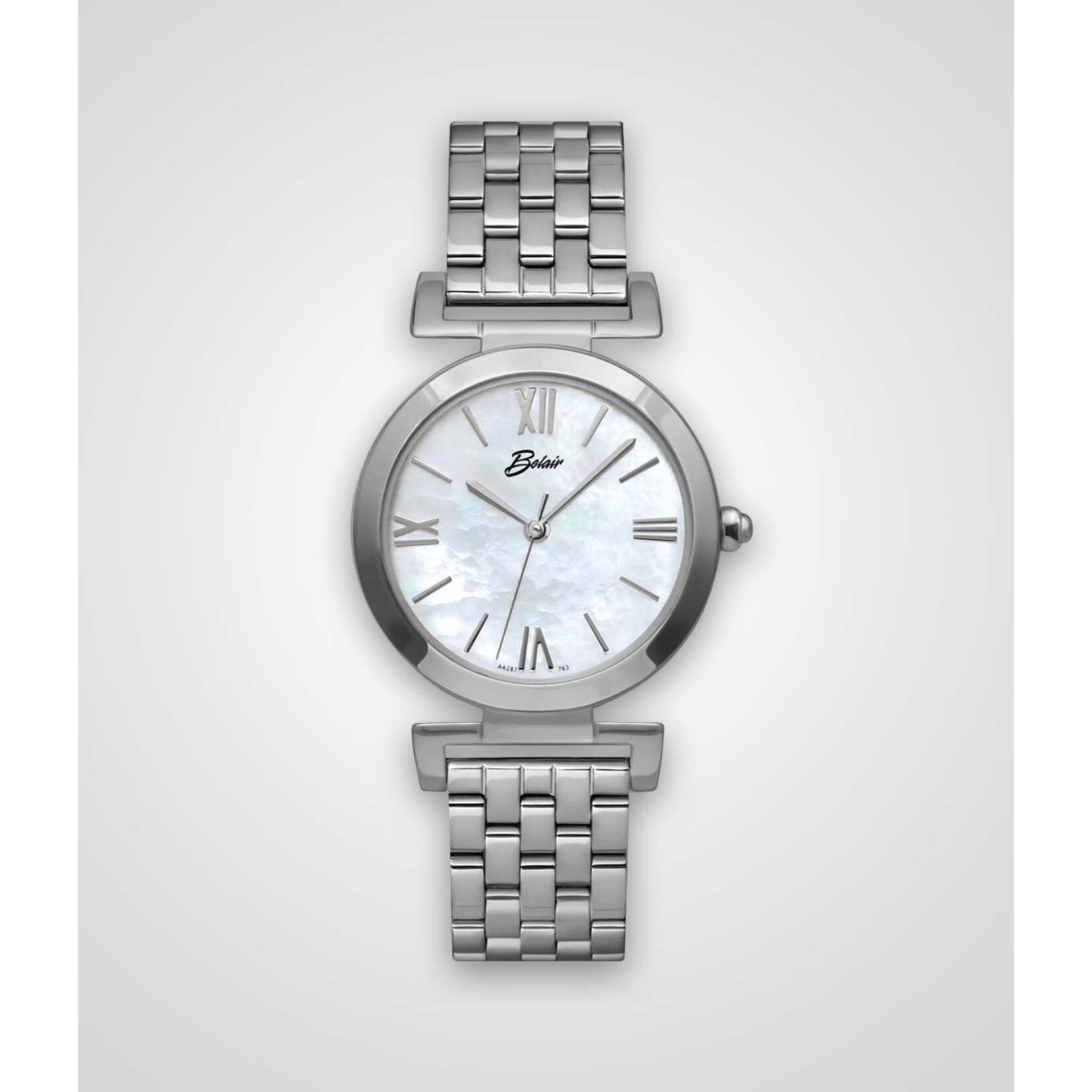 Belair Time Corporation Stainless Steel 30mm Mother of Pearl Face Watch