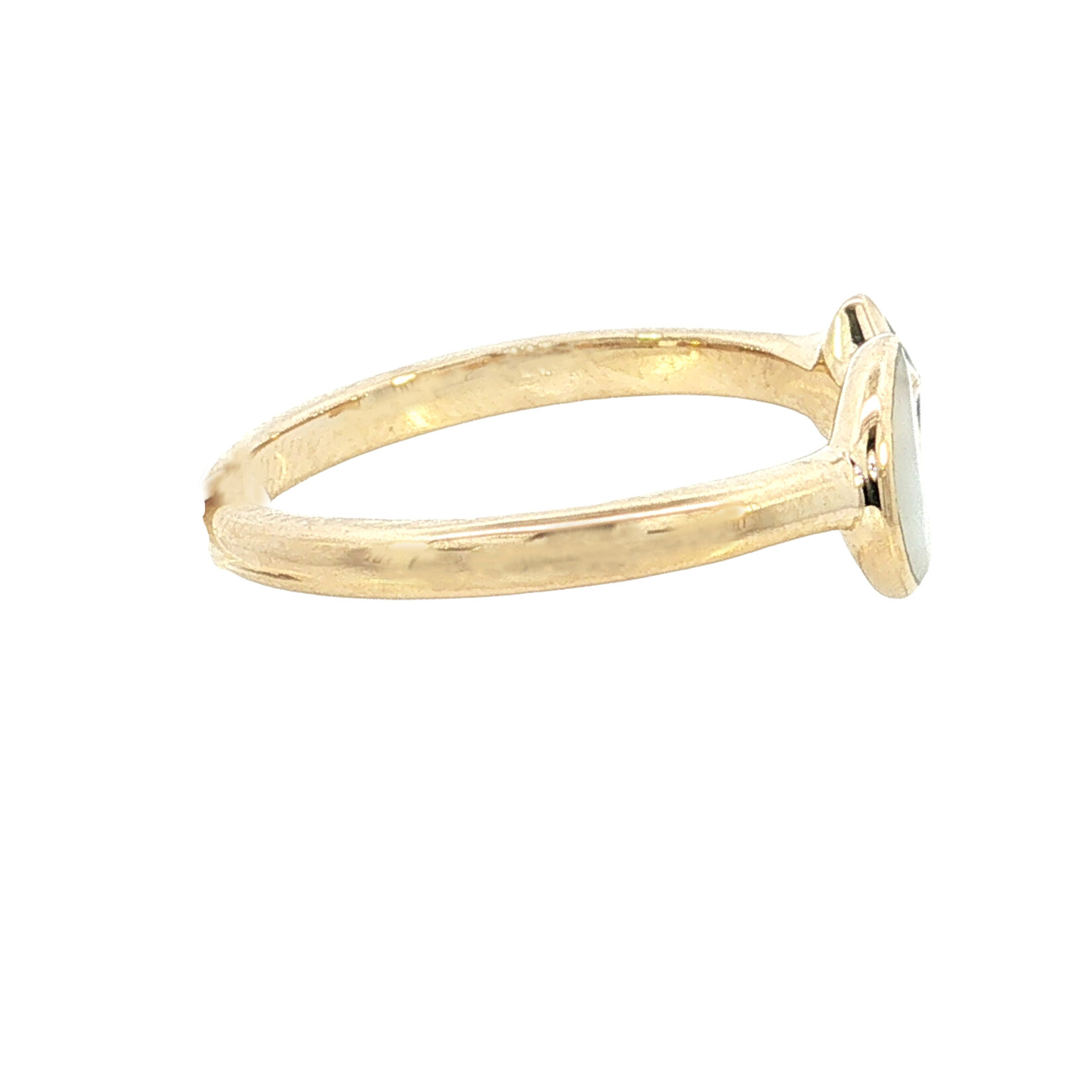 Kabana 14 Karat Yellow Gold Black Mother of Pearl and White Mother of Pearl