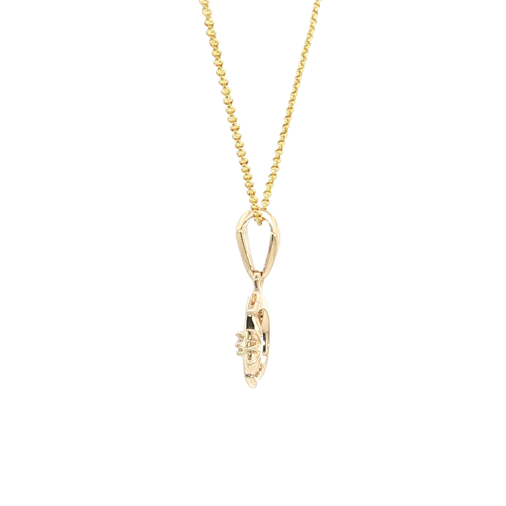 Kabana 14 Karat Yellow Gold Chrysoprase & Diamond Moon and Star Necklace