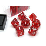 Chessex Translucent: Poly Red/White (7) Revised