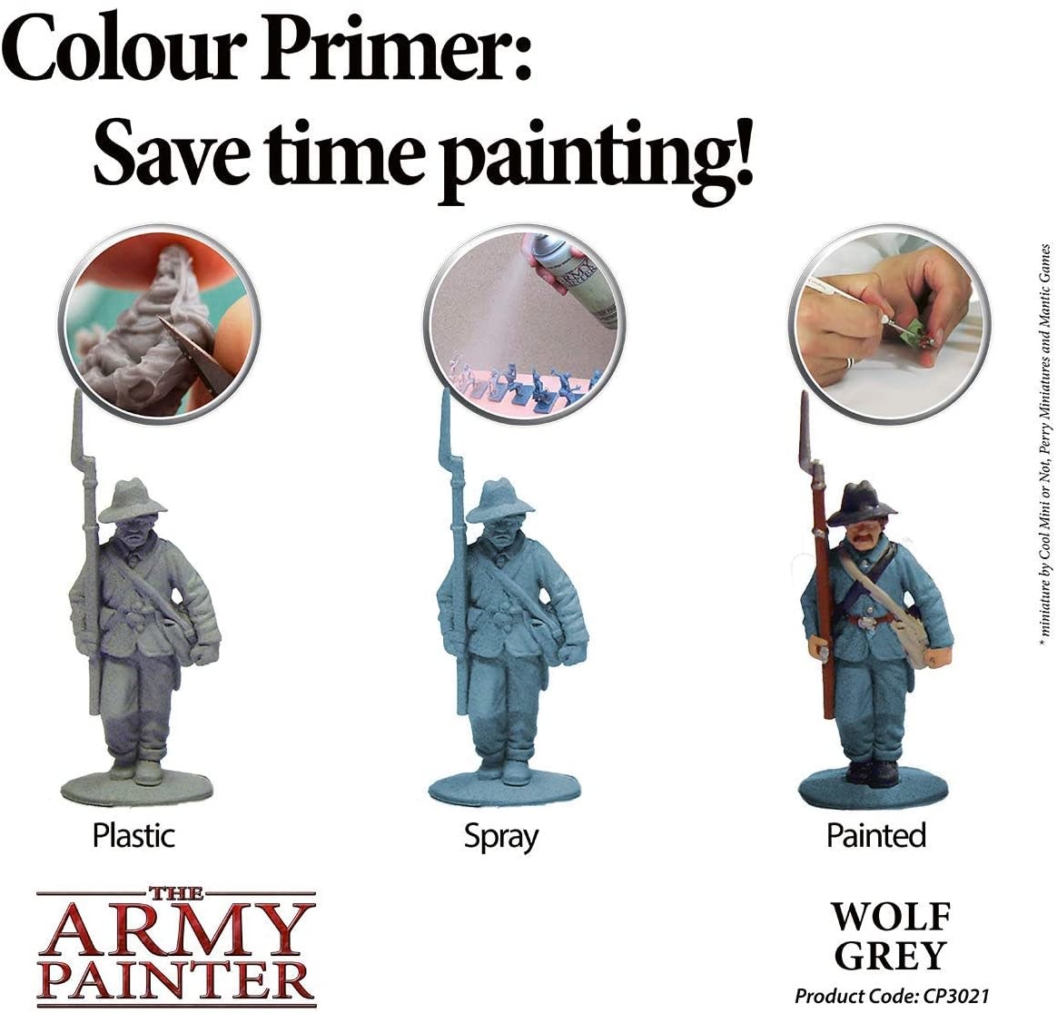 THE ARMY PAINTER Color Primer Wolf Grey - On-Board Gaming