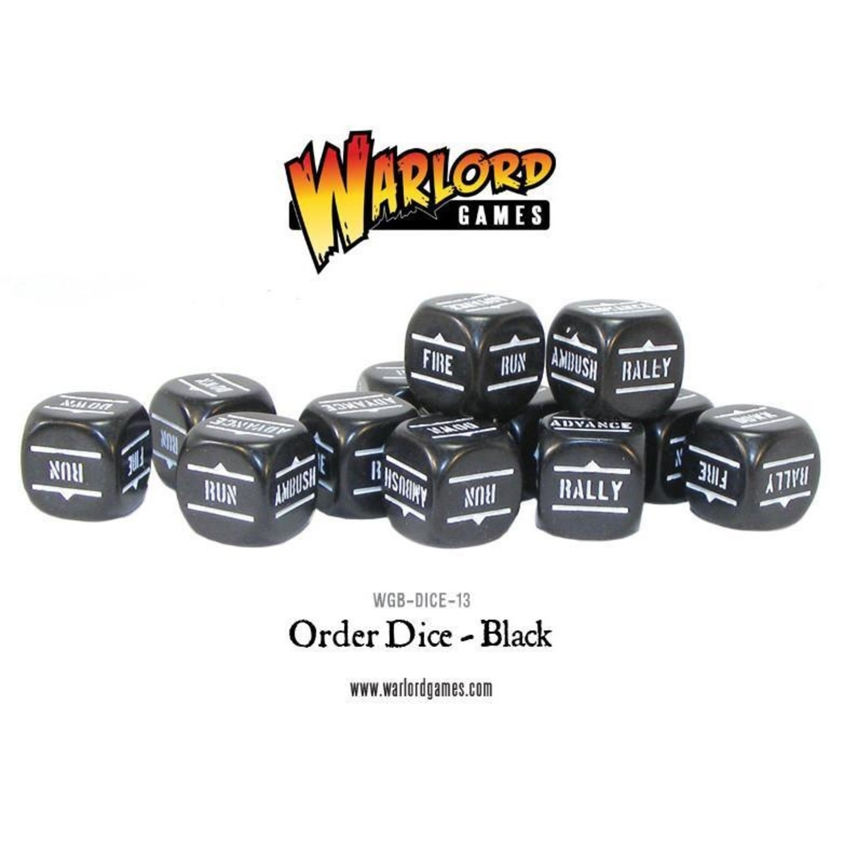 Warlord Games BA Order Dice -Black