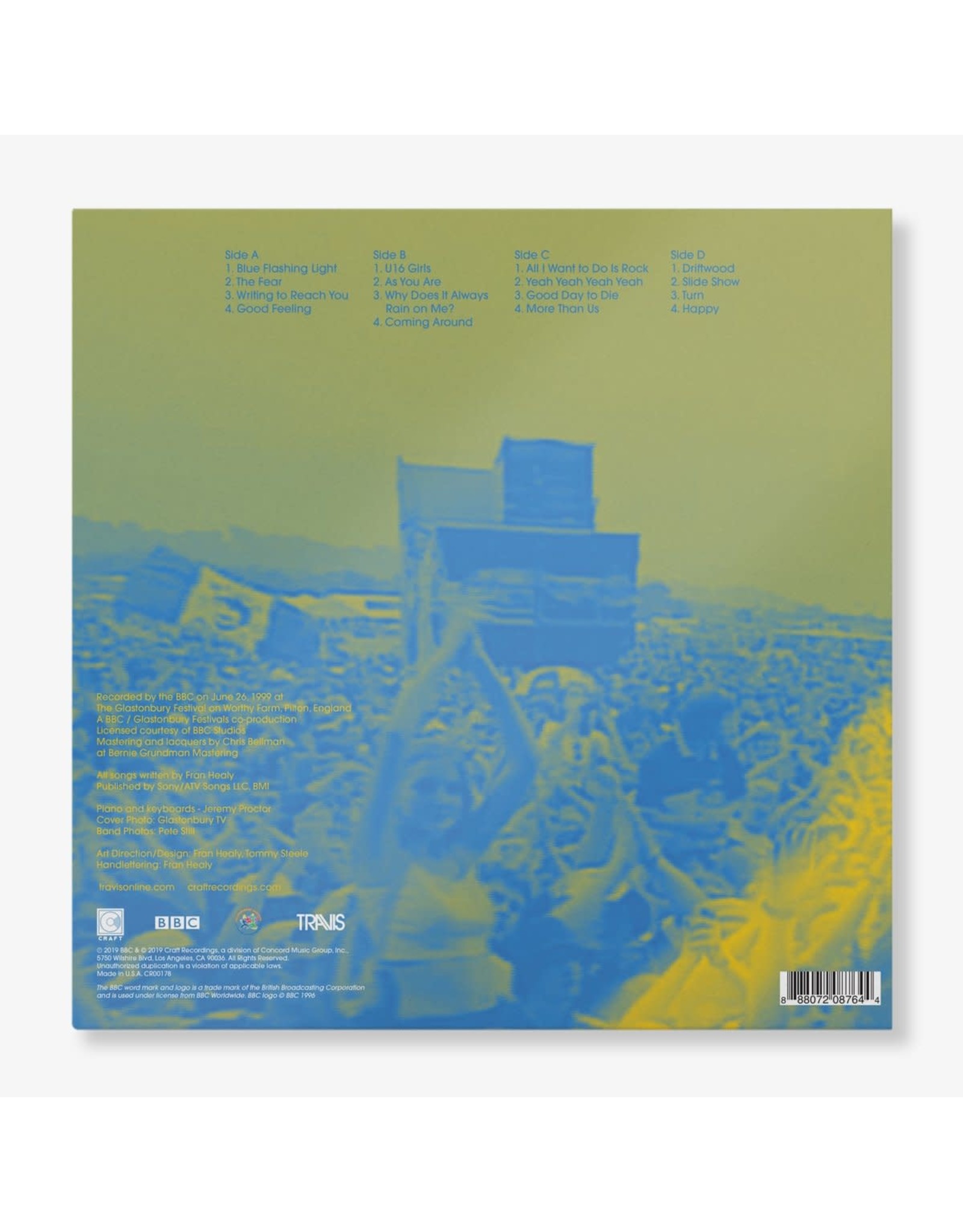 Travis - Live at Glastonbury '99 (Exclusive Blue Vinyl)