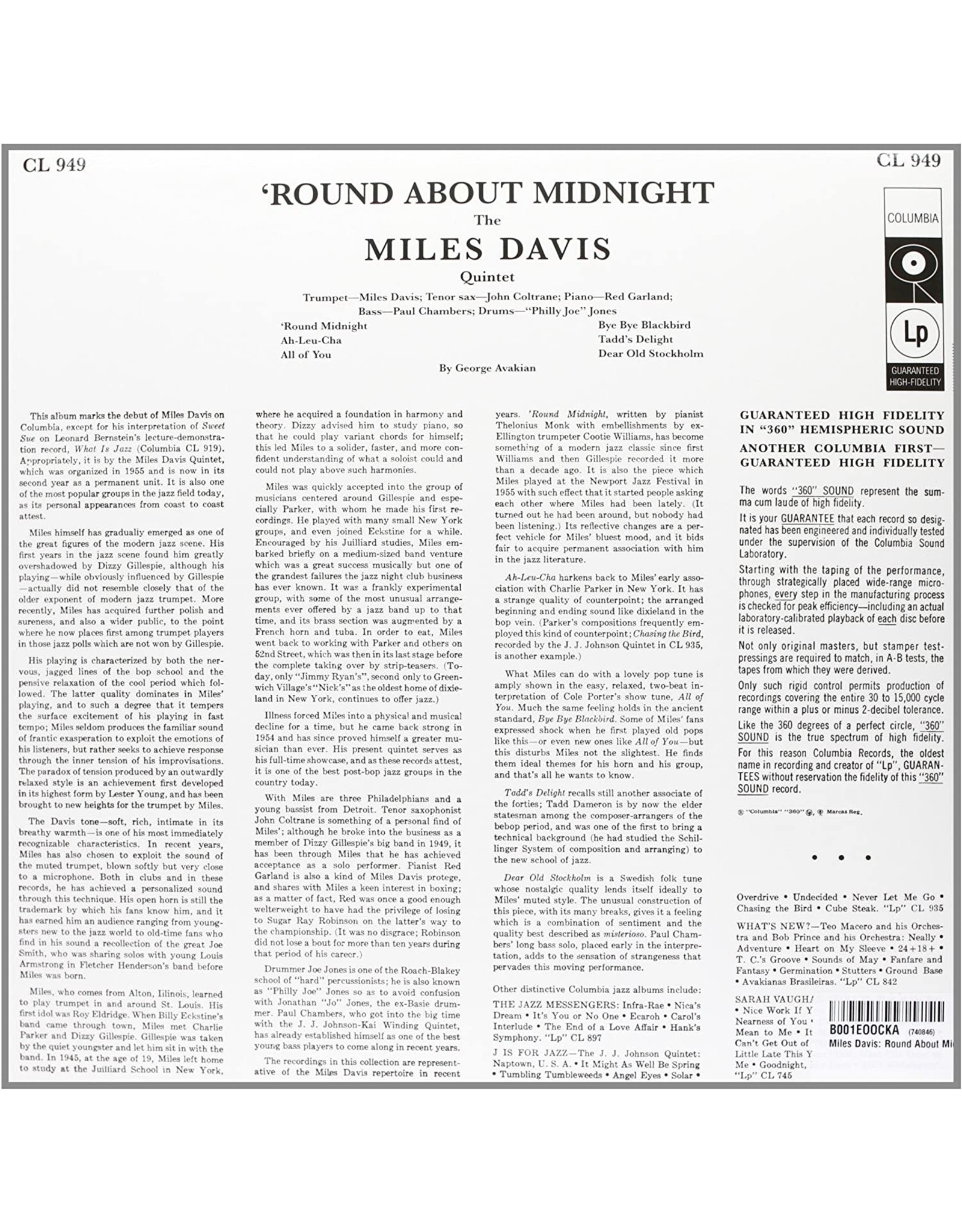 Miles Davis - Round About Midnight (Mono)