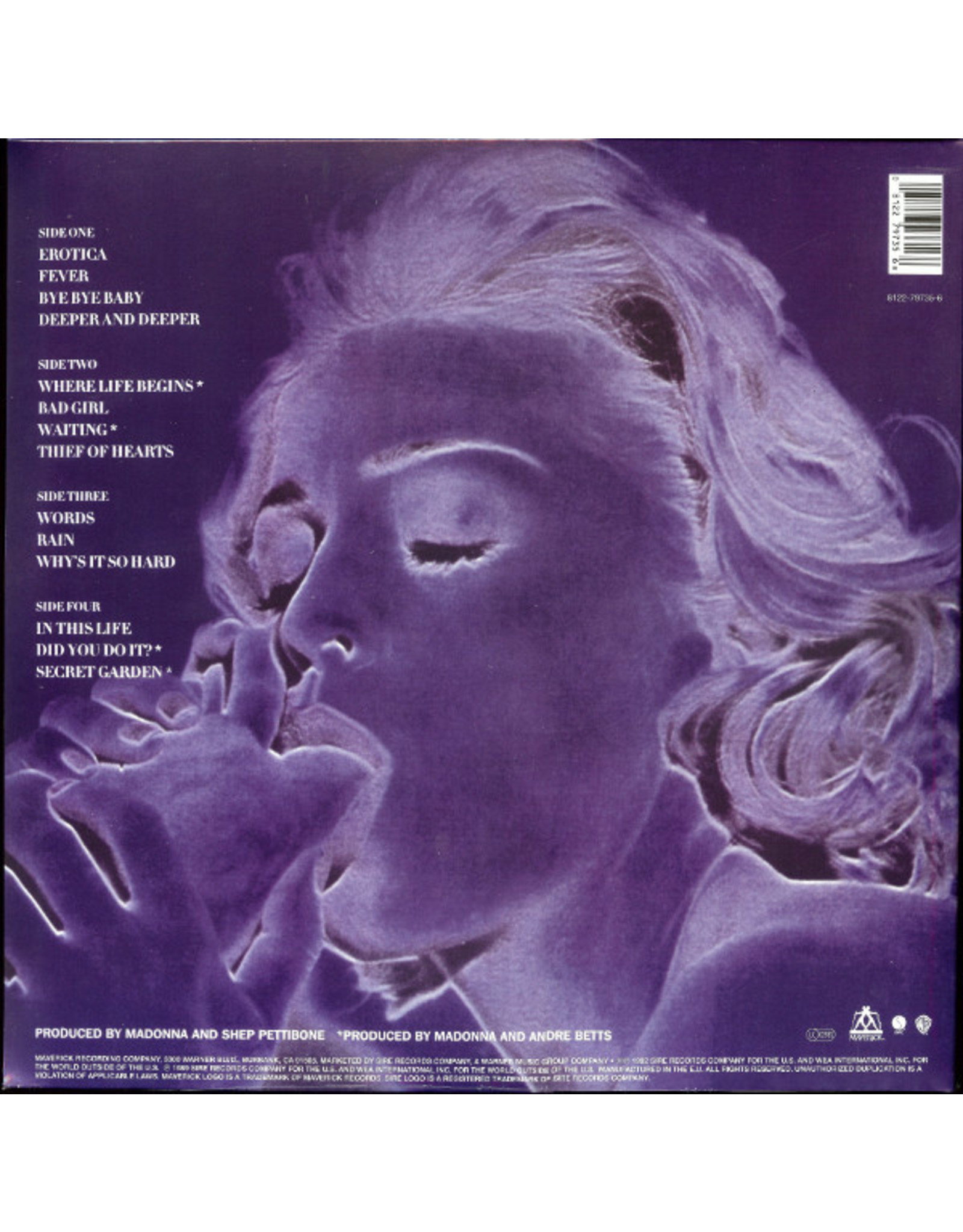 Madonna Erotica 2016 Edition Vinyl Pop Music