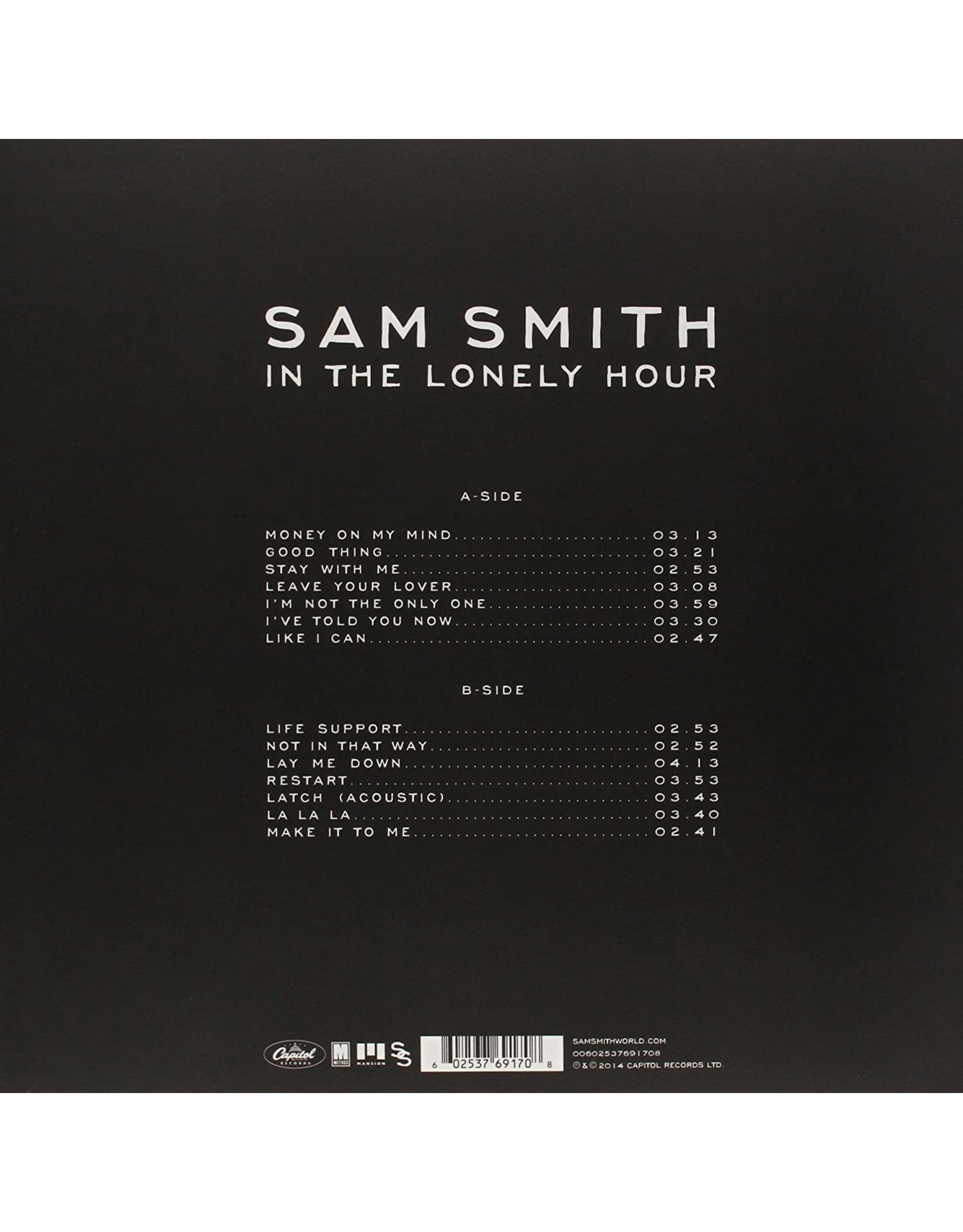 autographed sam smith in the lonely hour vinyl