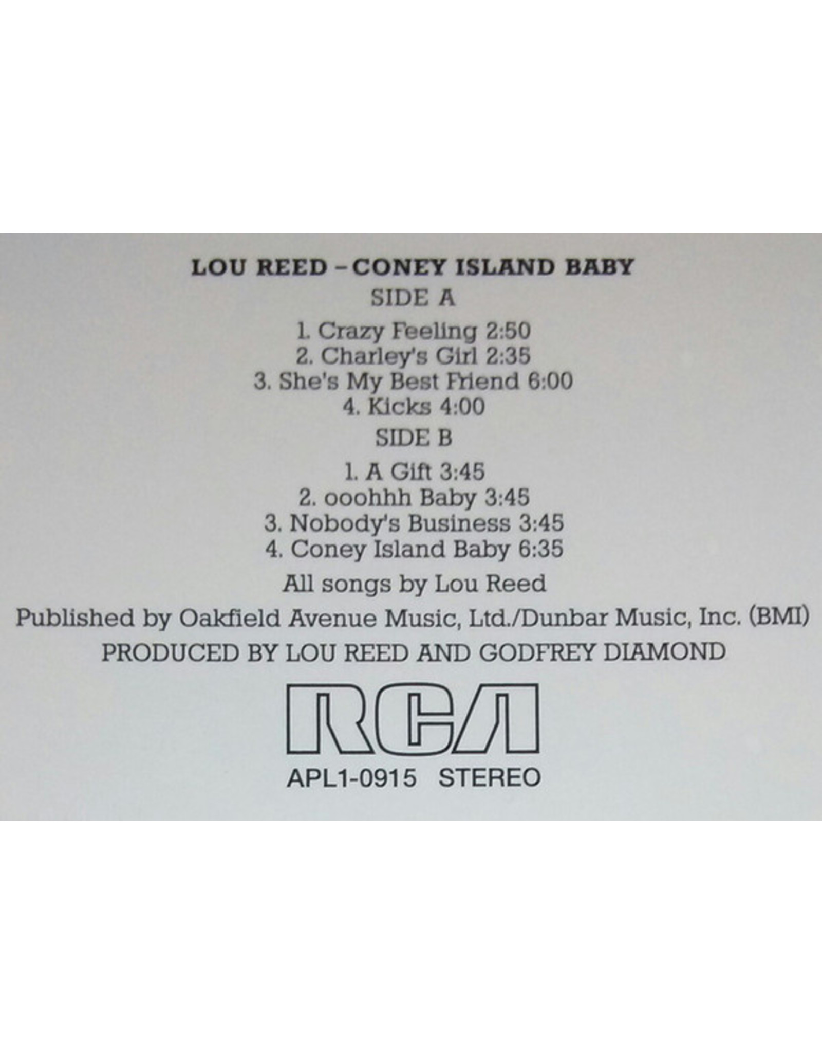 Lou Reed - Coney Island Baby