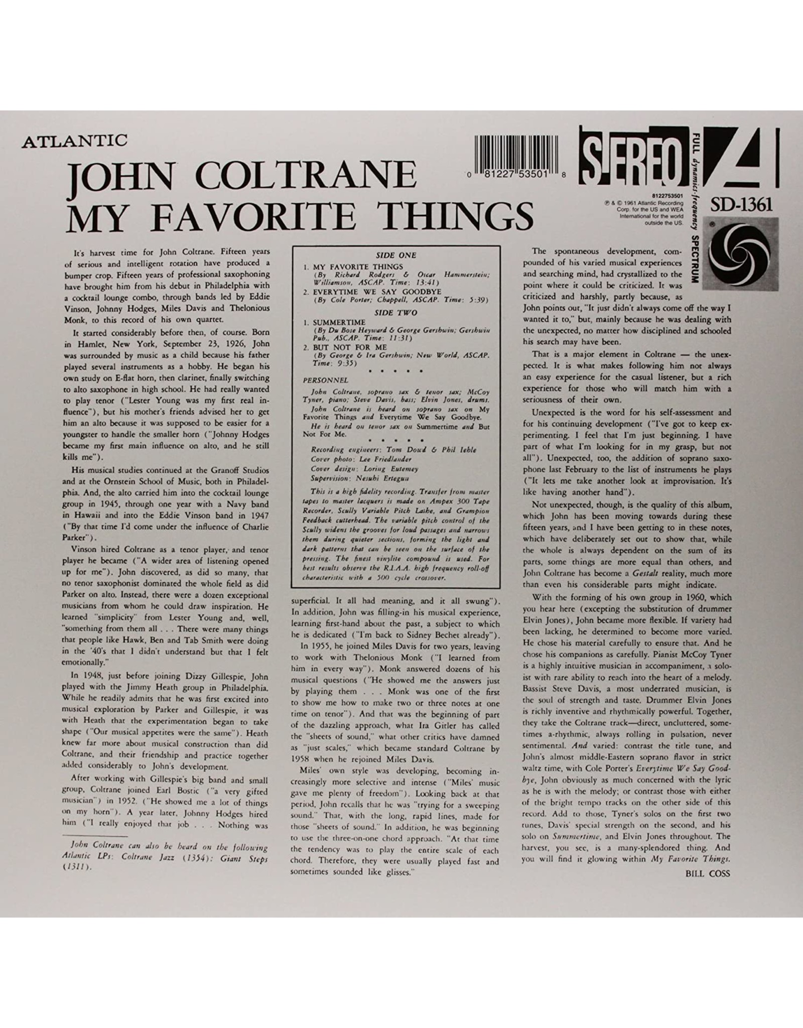 John Coltrane - My Favorite Things (2010 Analog Remaster)