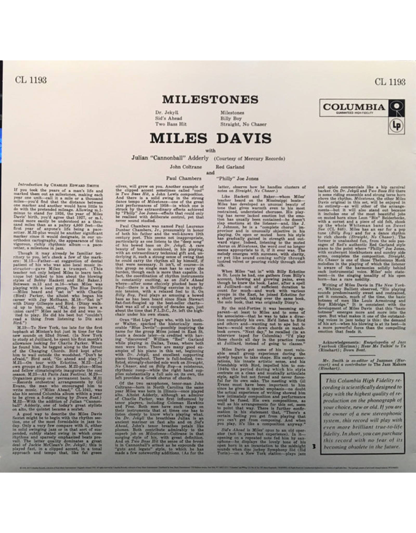 Miles Davis - Milestones (Mono)