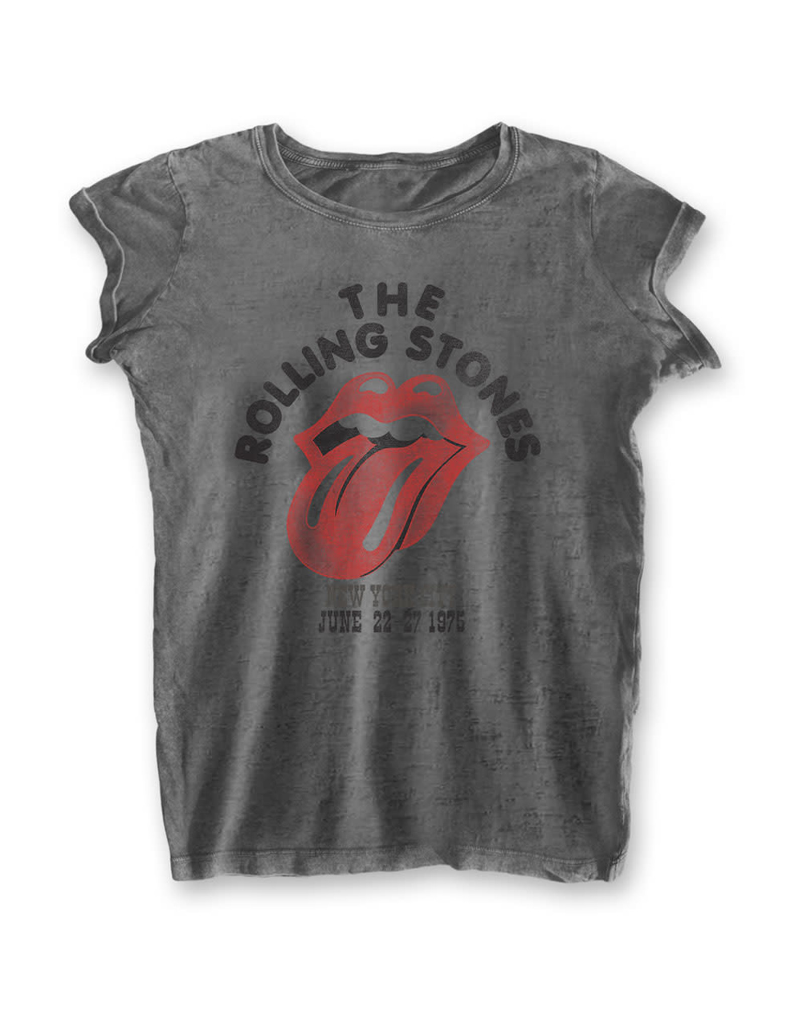 The Rolling Stones / Classic Logo Women's Burnout Tee