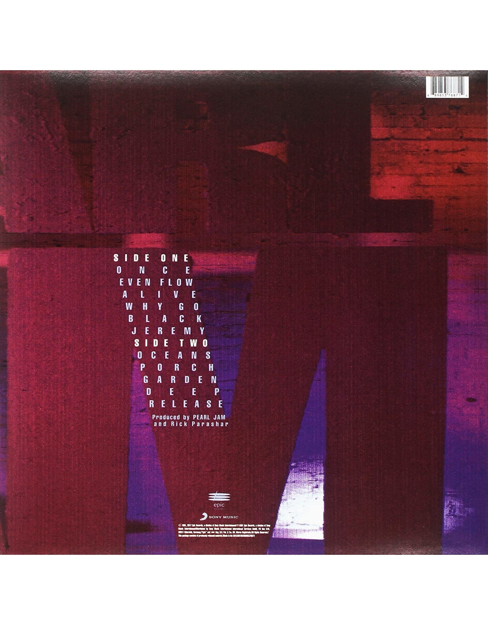 Pearl Jam - Ten (Original Mix) Vinyl LP