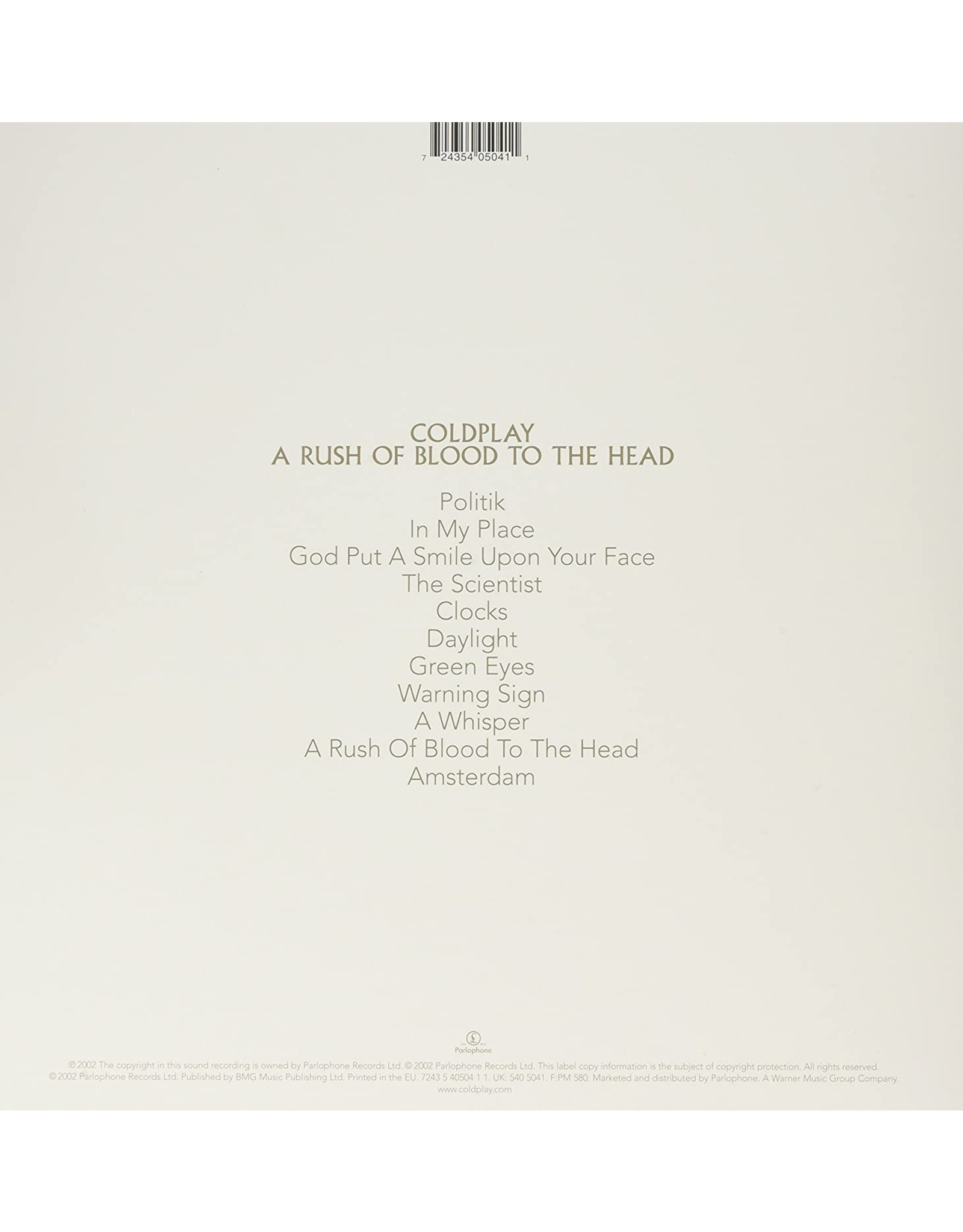  A Rush of Blood to the Head: CDs y Vinilo