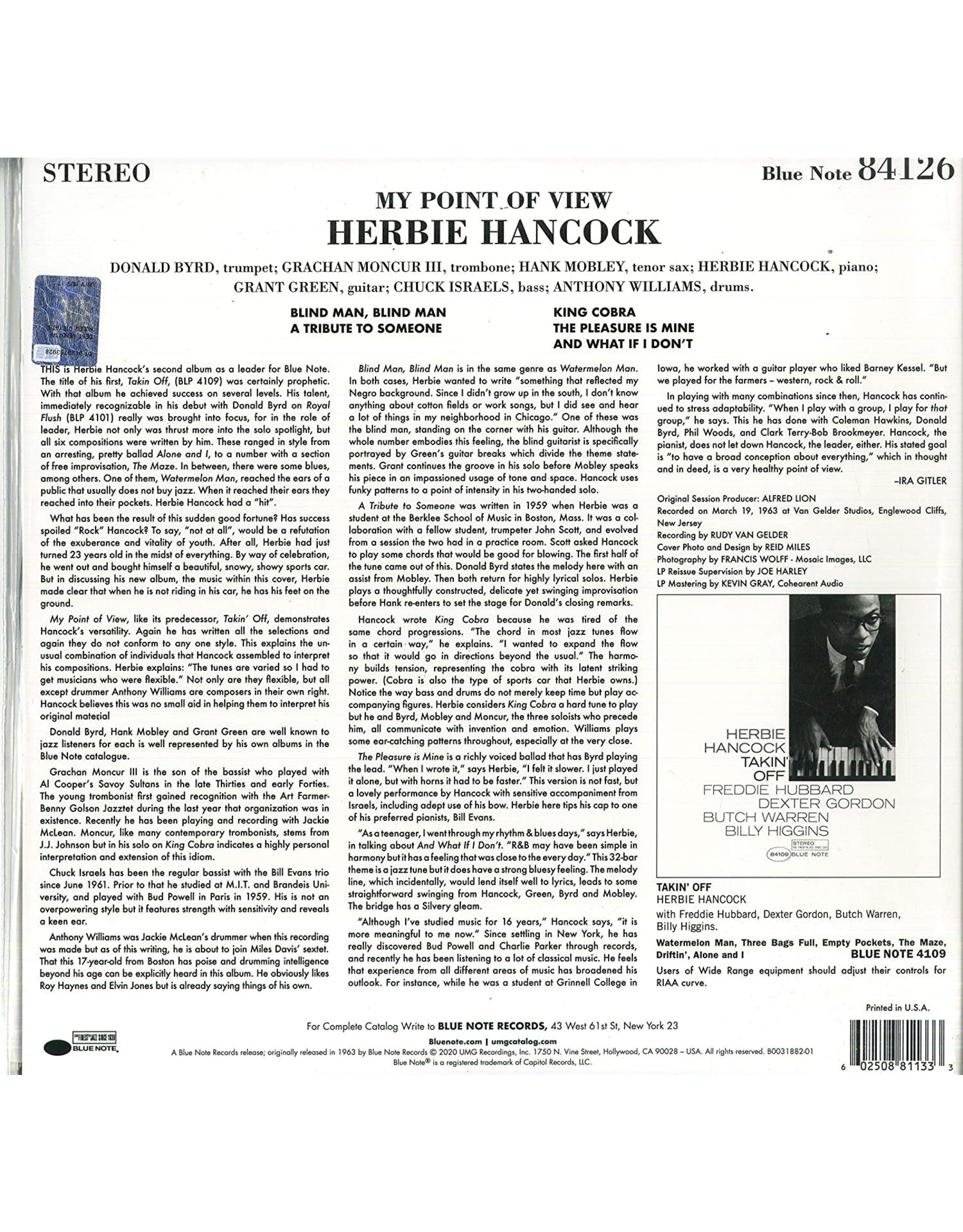 Herbie Hancock - My Point Of View (Blue Note Tone Poet)