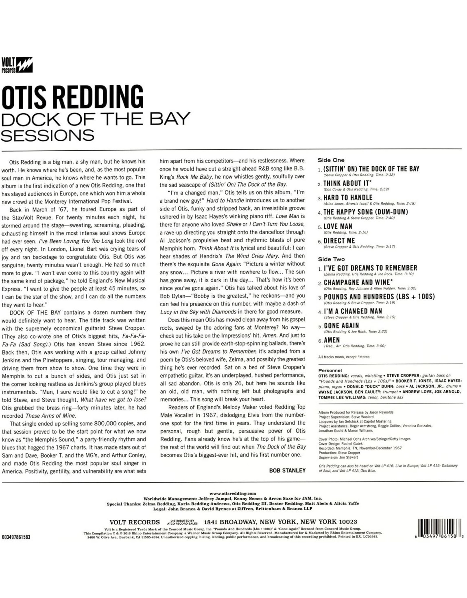 Otis Redding - Dock of the Bay Sessions