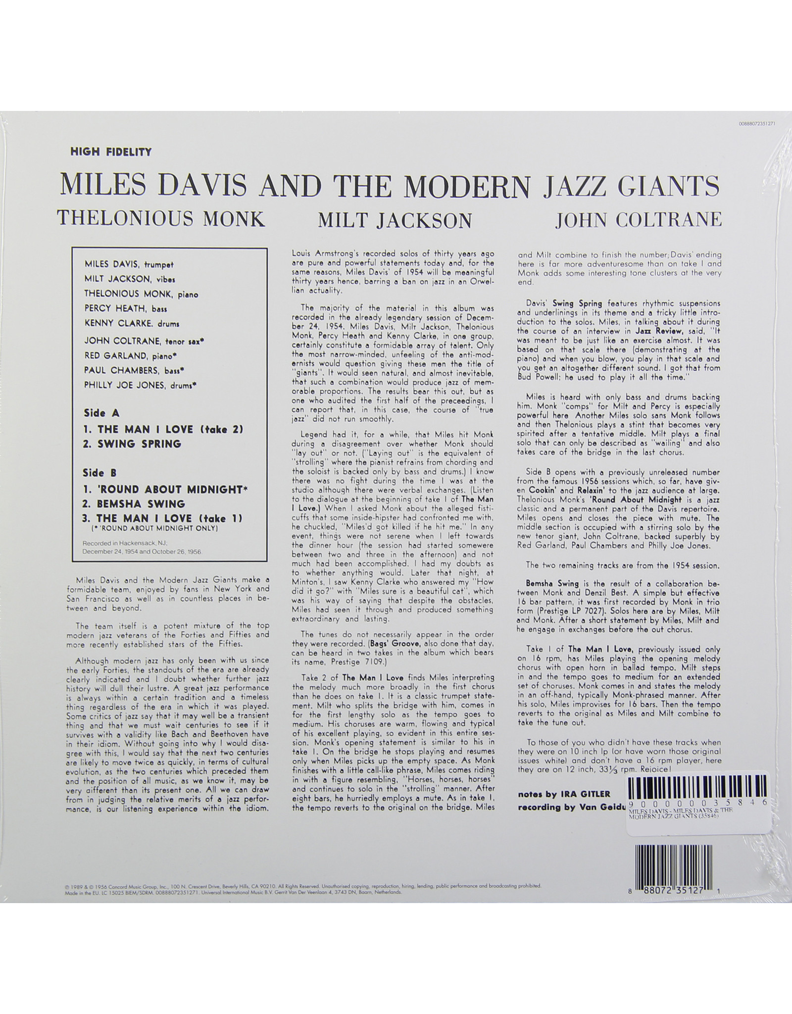 Miles Davis - Miles Davis and the Modern Jazz Giants