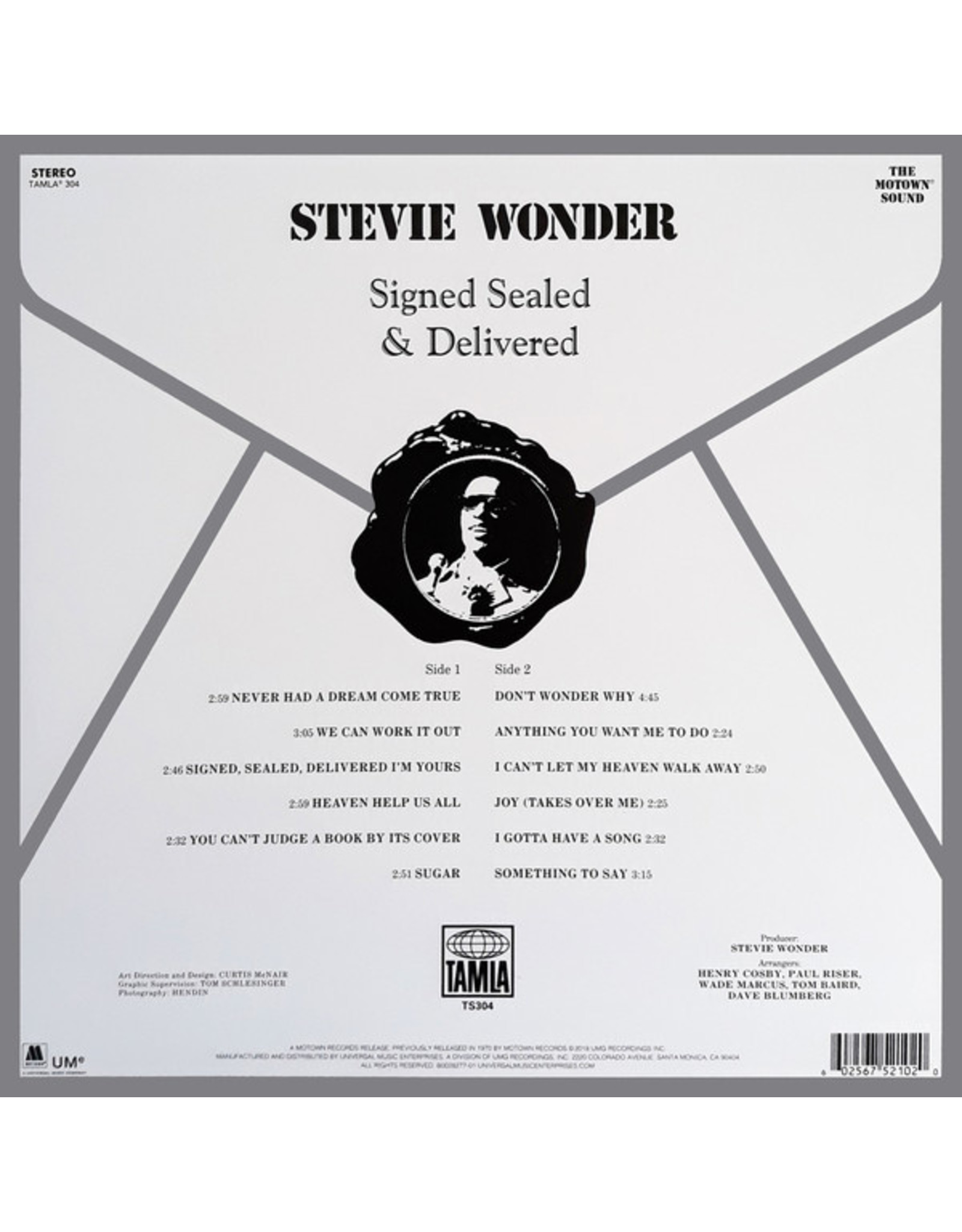 Stevie Wonder Signed, Sealed and Delivered (Vinyl) Pop Music