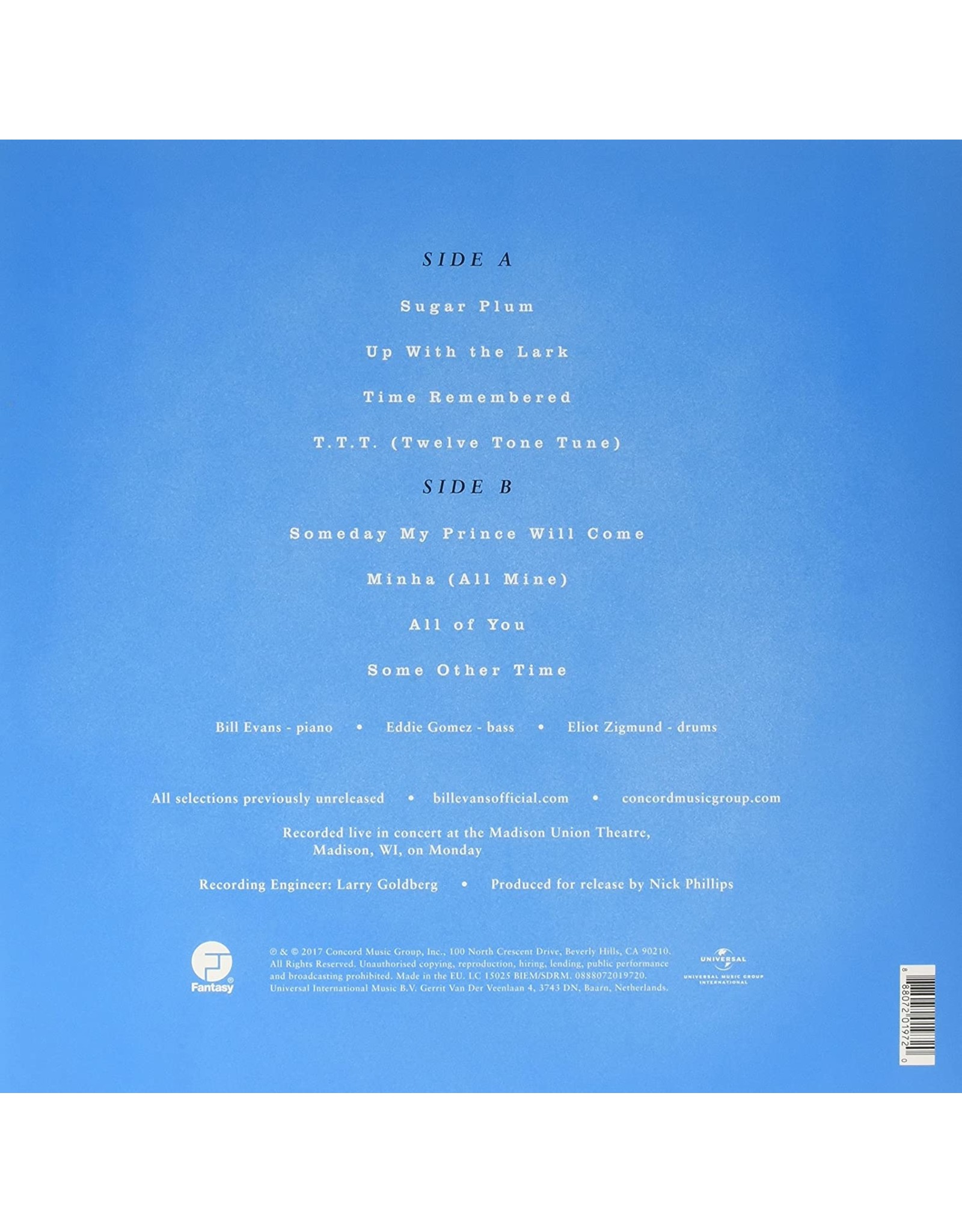 Bill Evans Trio - On A Monday Evening (Live 1976)