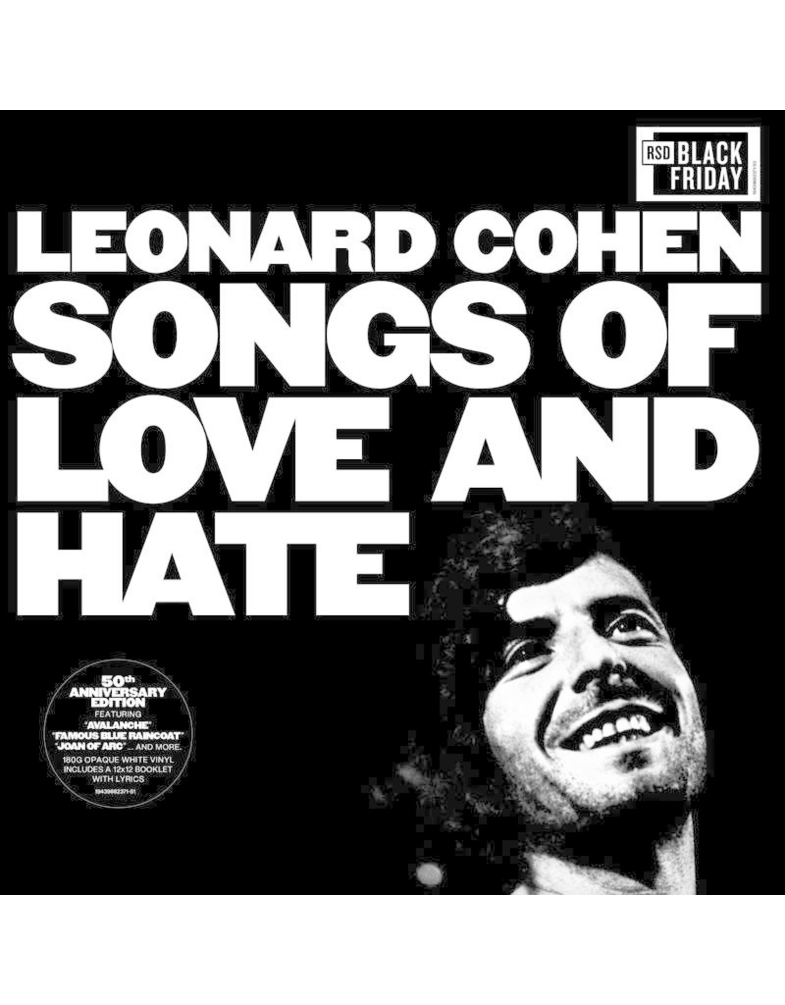 Leonard Cohen - Songs of Love and Hate (Exclusive White Vinyl)