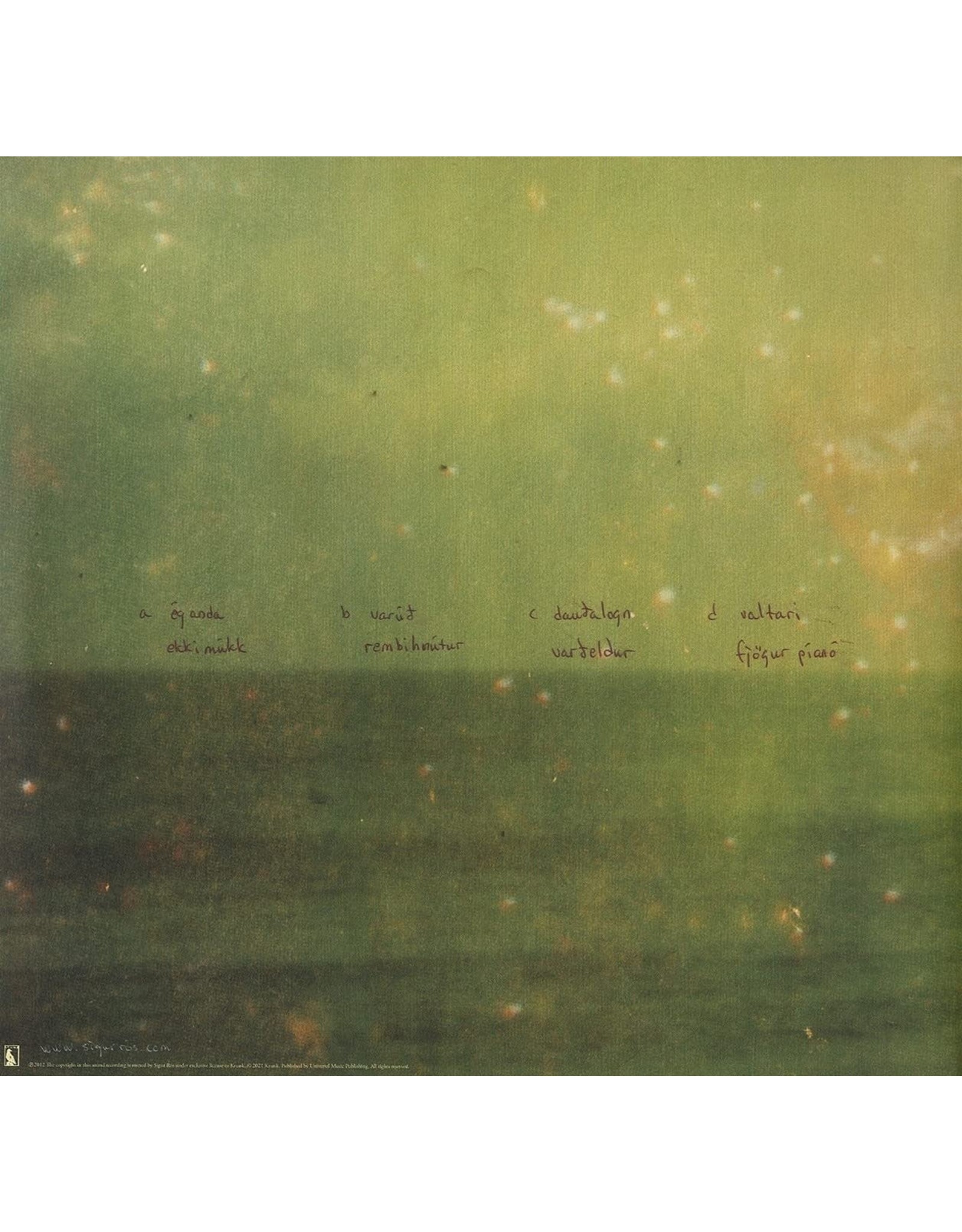 米2discs LP Sigur R?s Valtari KRUNK61LP Kr?nk /00520 Sigur Ros: Valtari Vinyl 2LP — TurntableLab.com
