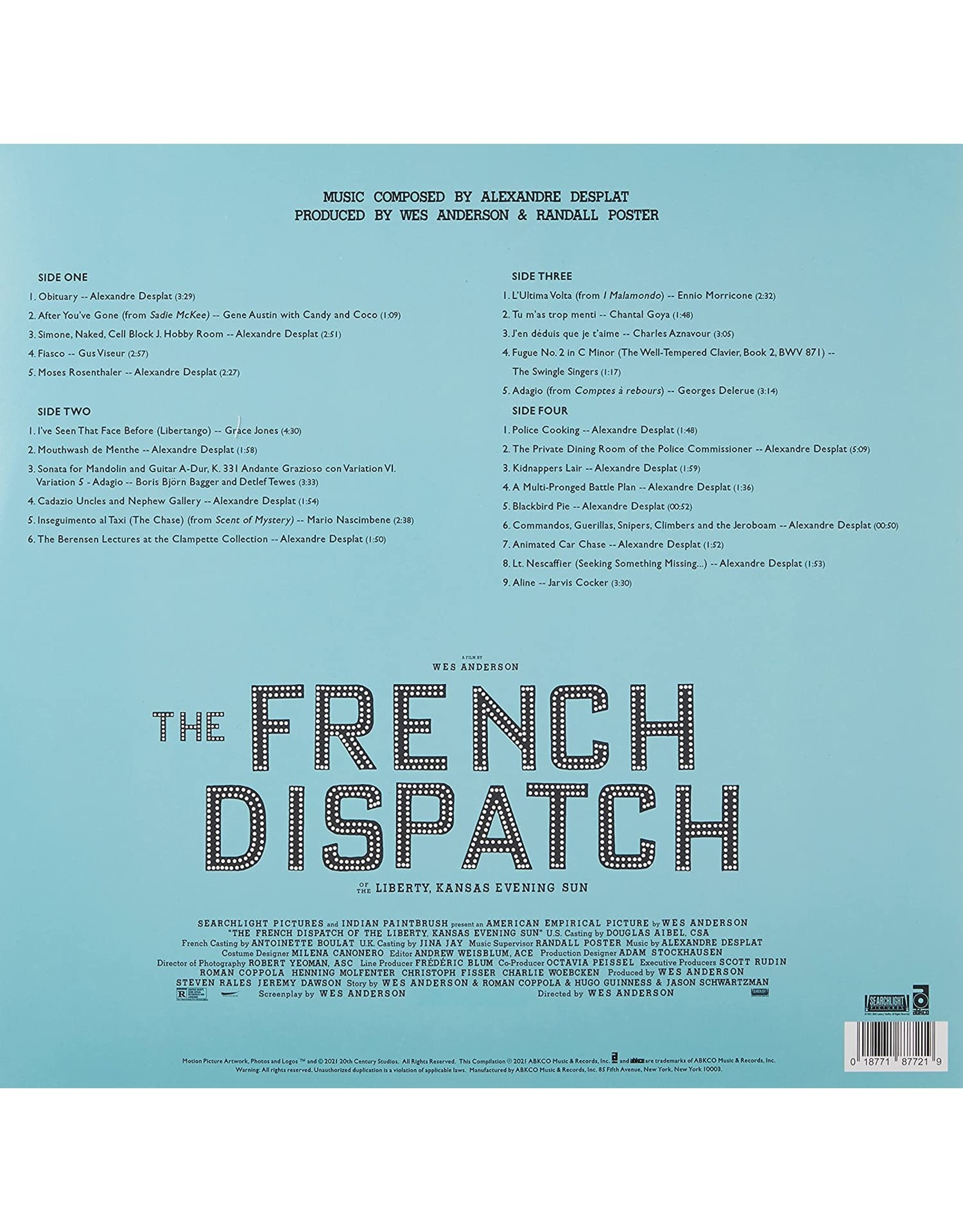 Various - The French Dispatch (Music From The Film)