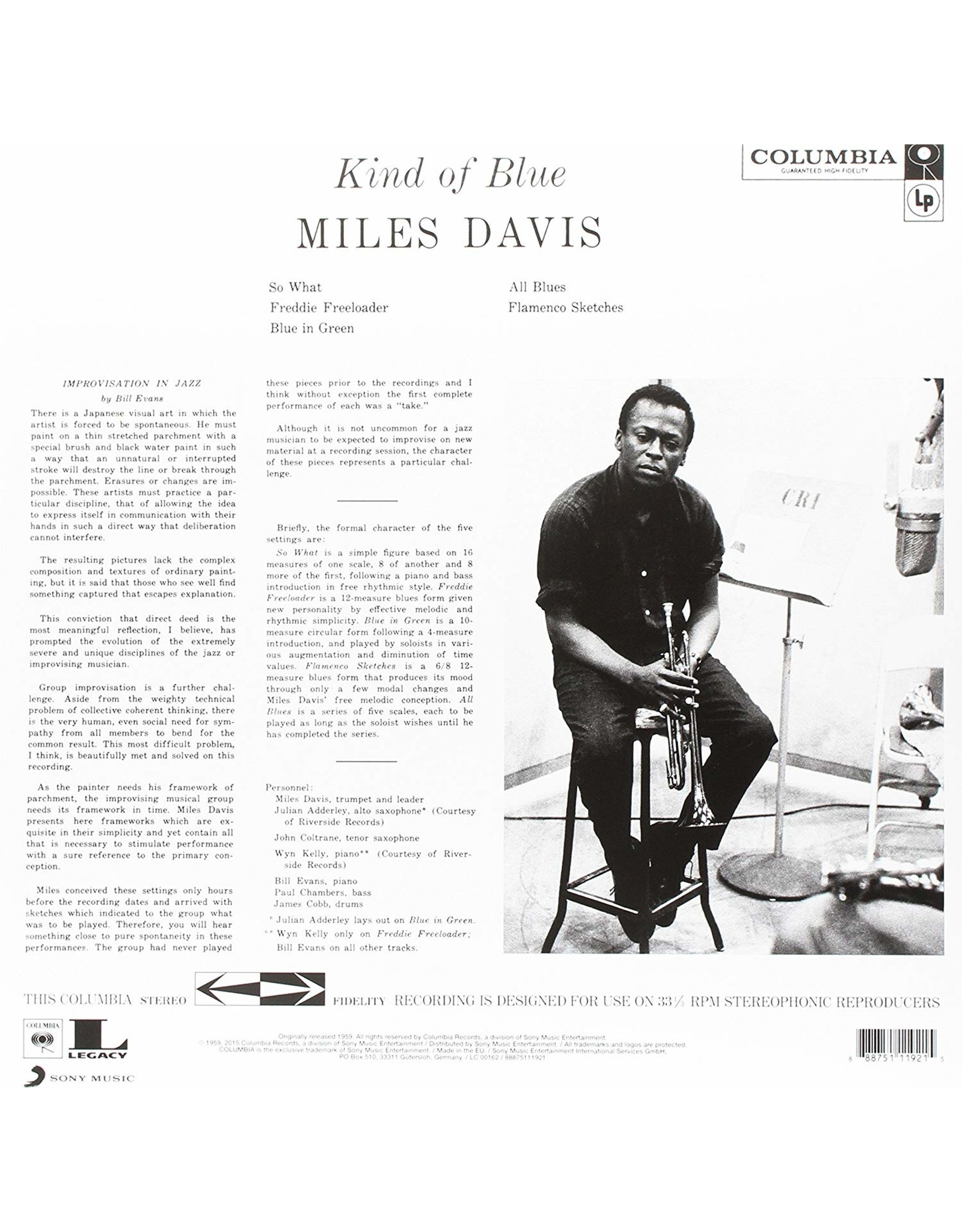 Miles Davis - Kind Of Blue (Clear Vinyl)