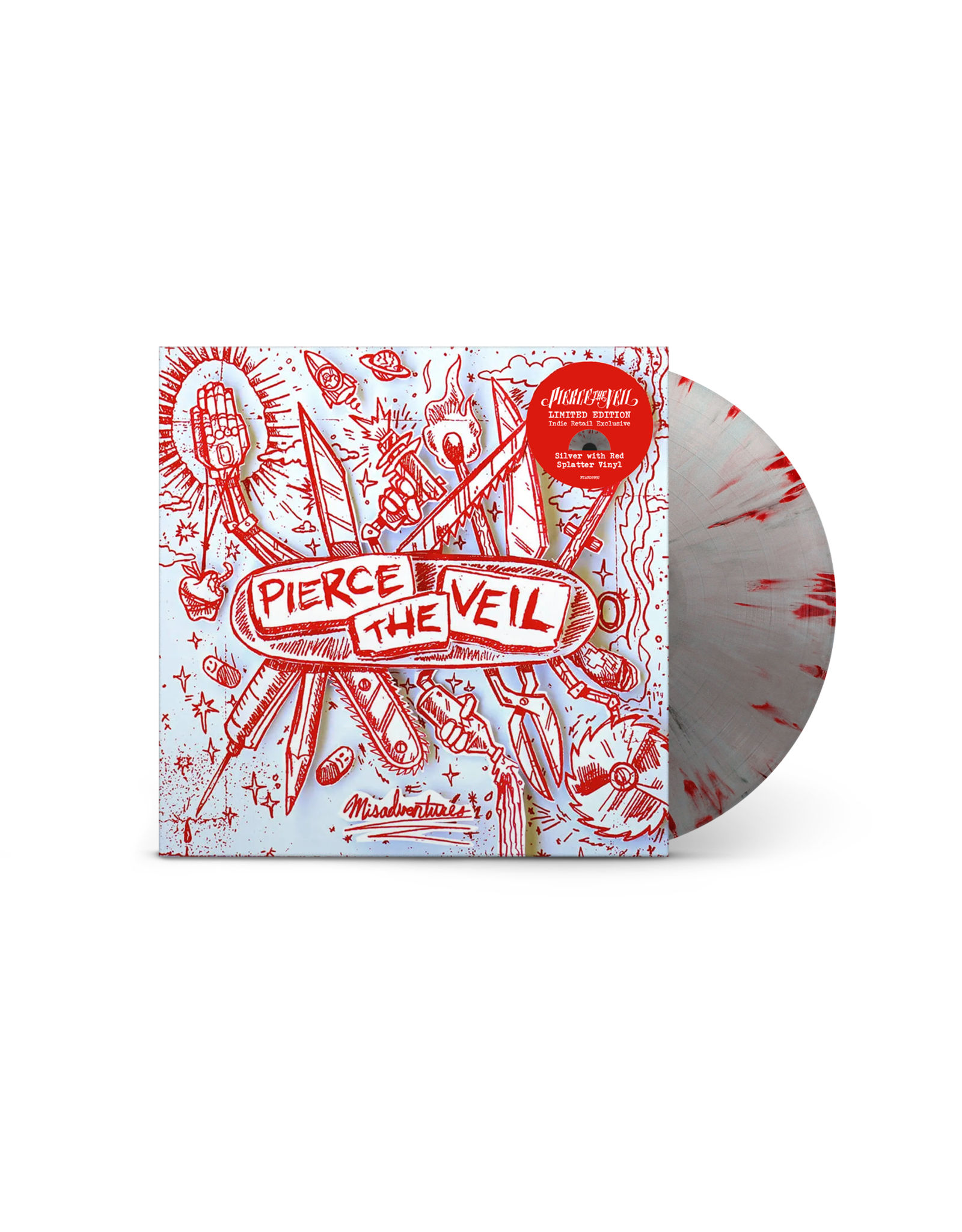Pierce the Veil - Misadventures (Exclusive Silver / Red Splatter Vinyl)