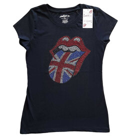 The Rolling Stones / Classic Tongue Women's Rhinestone Tee