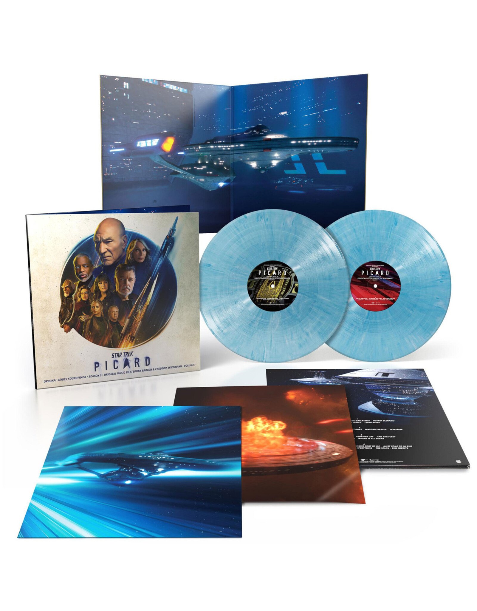 Stephen Barton & Frederik Wiedman - Star Trek: Picard (Blue & White Vinyl) [Original Series Soundtrack]