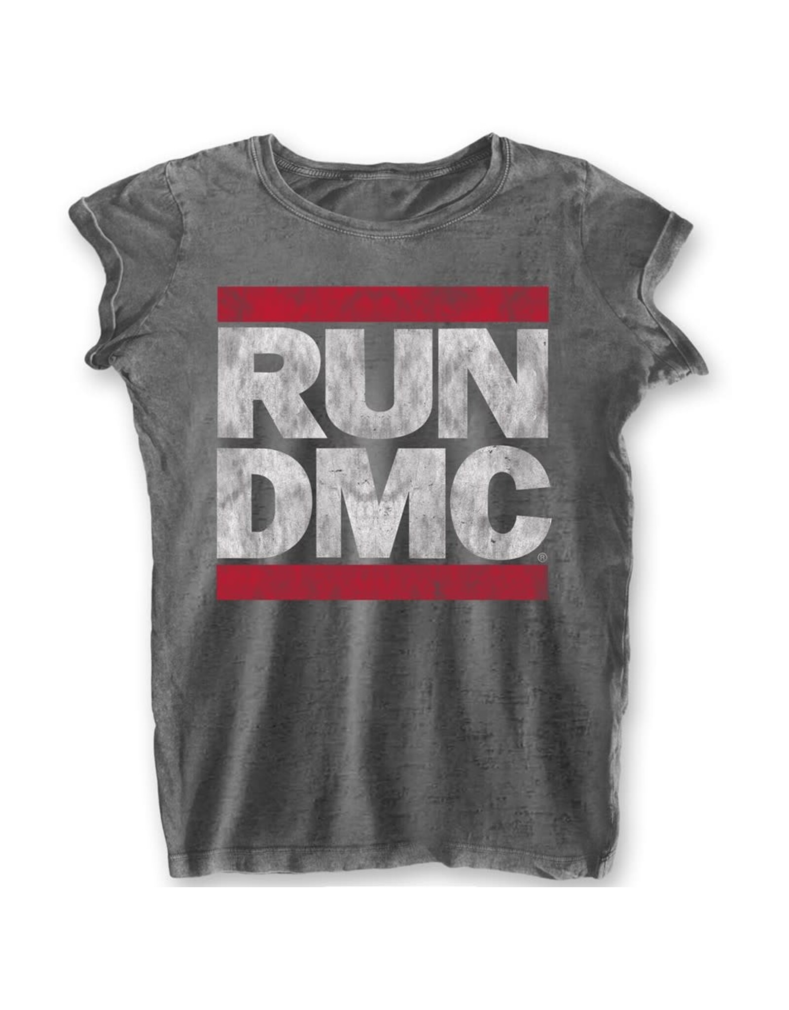 RUN D.M.C. - Classic Logo Women's Burnout T-Shirt - Pop Music