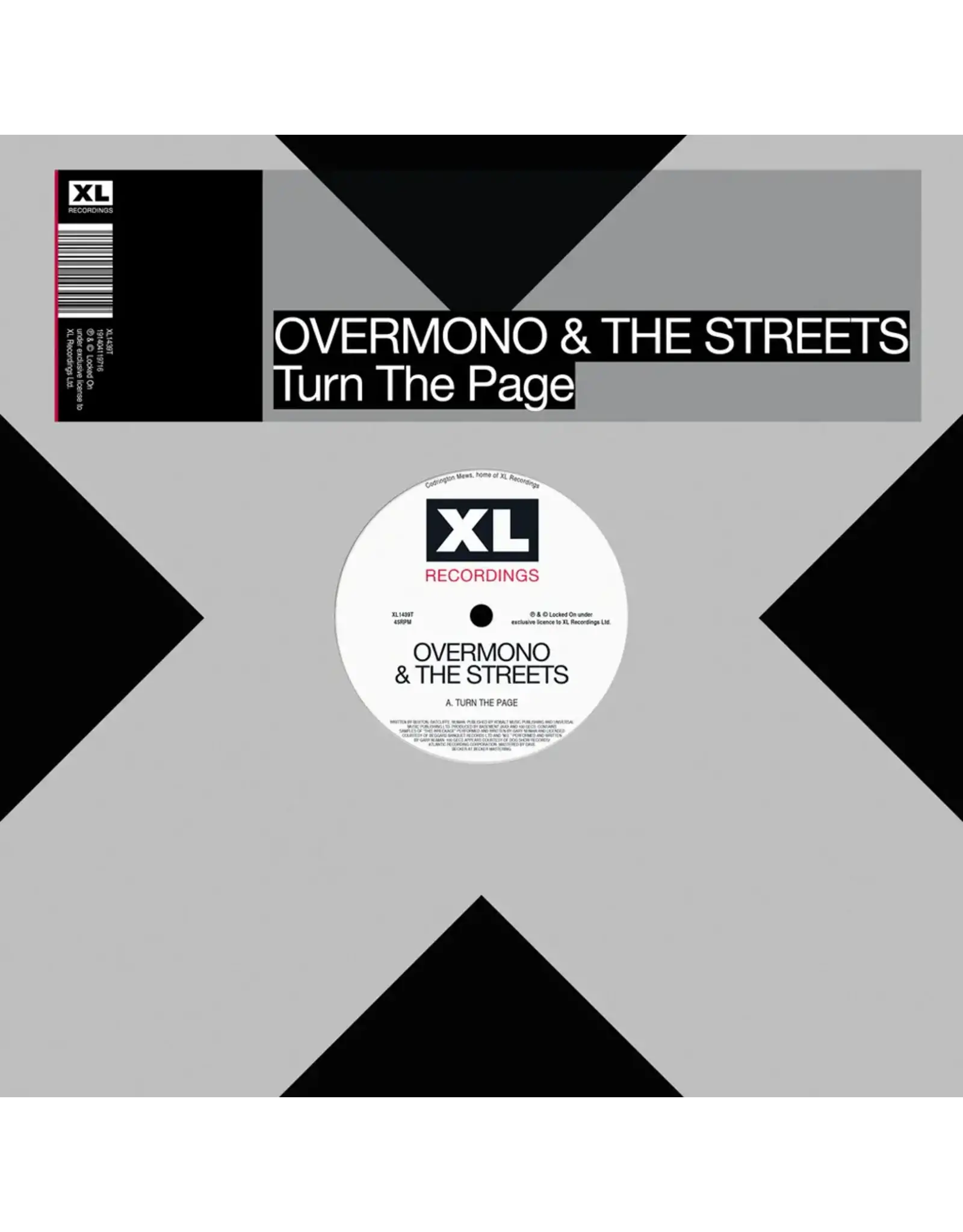 Overmono & The Streets - Turn The Page (12" Single Vinyl)