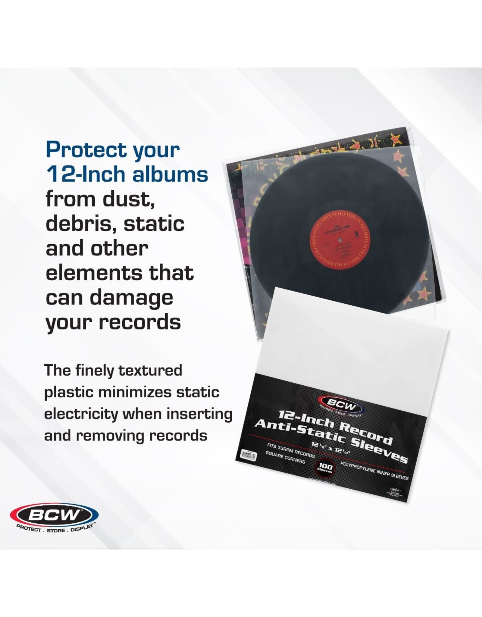 BCW / Anti-Static Record Inner Sleeves (100 Pack)