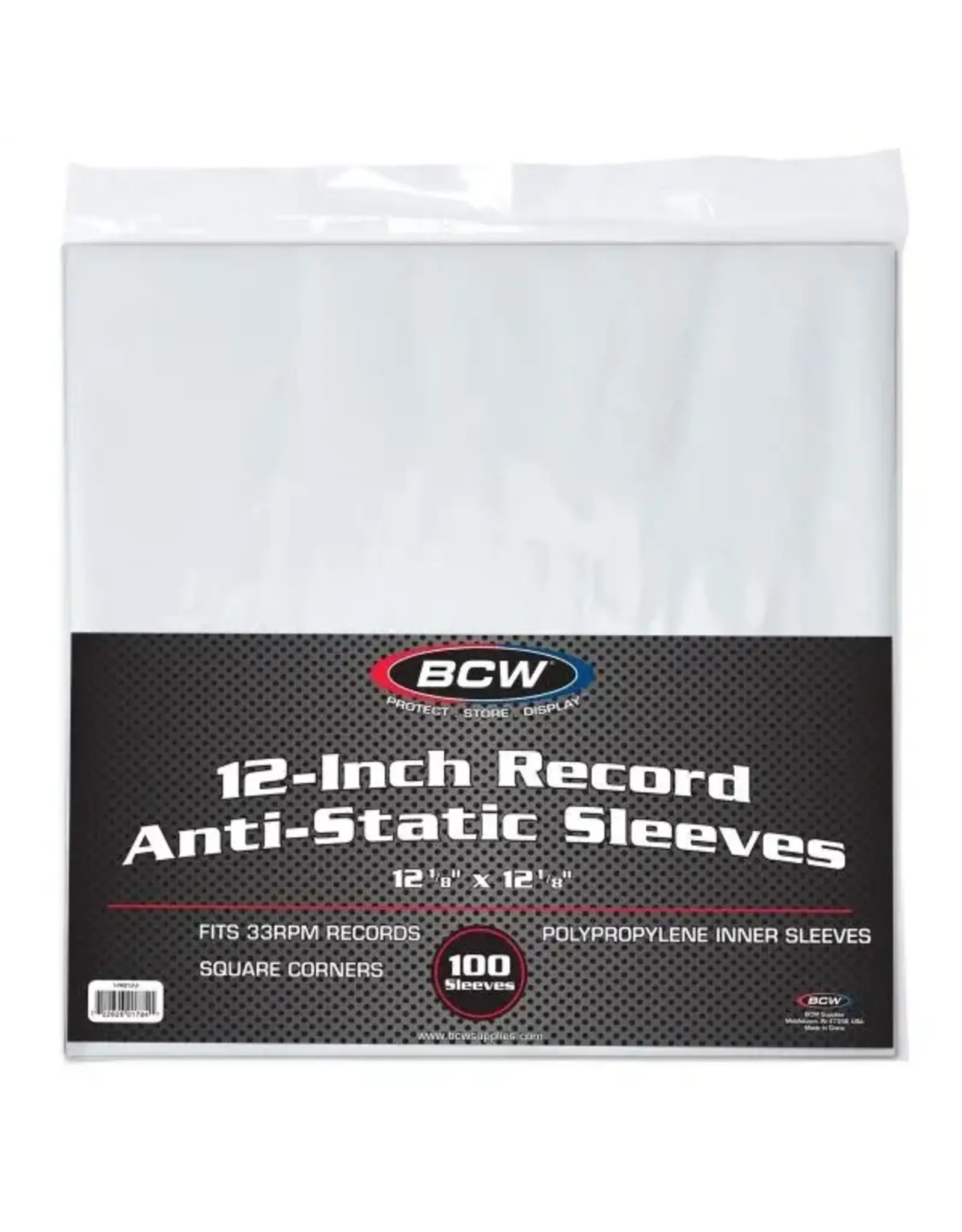 BCW / Anti-Static Record Inner Sleeves (100 Pack)