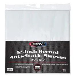 BCW / Anti-Static Record Inner Sleeves (100 Pack)