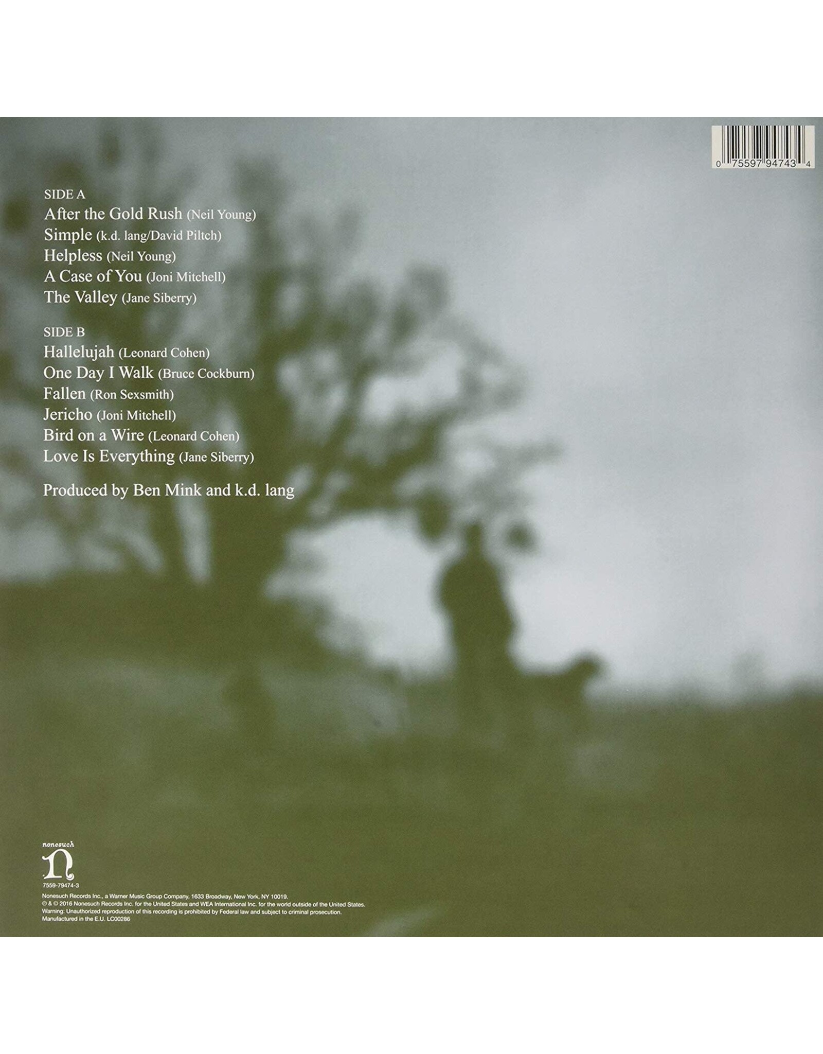 k.d. lang - Hymns Of The 49th Parallel