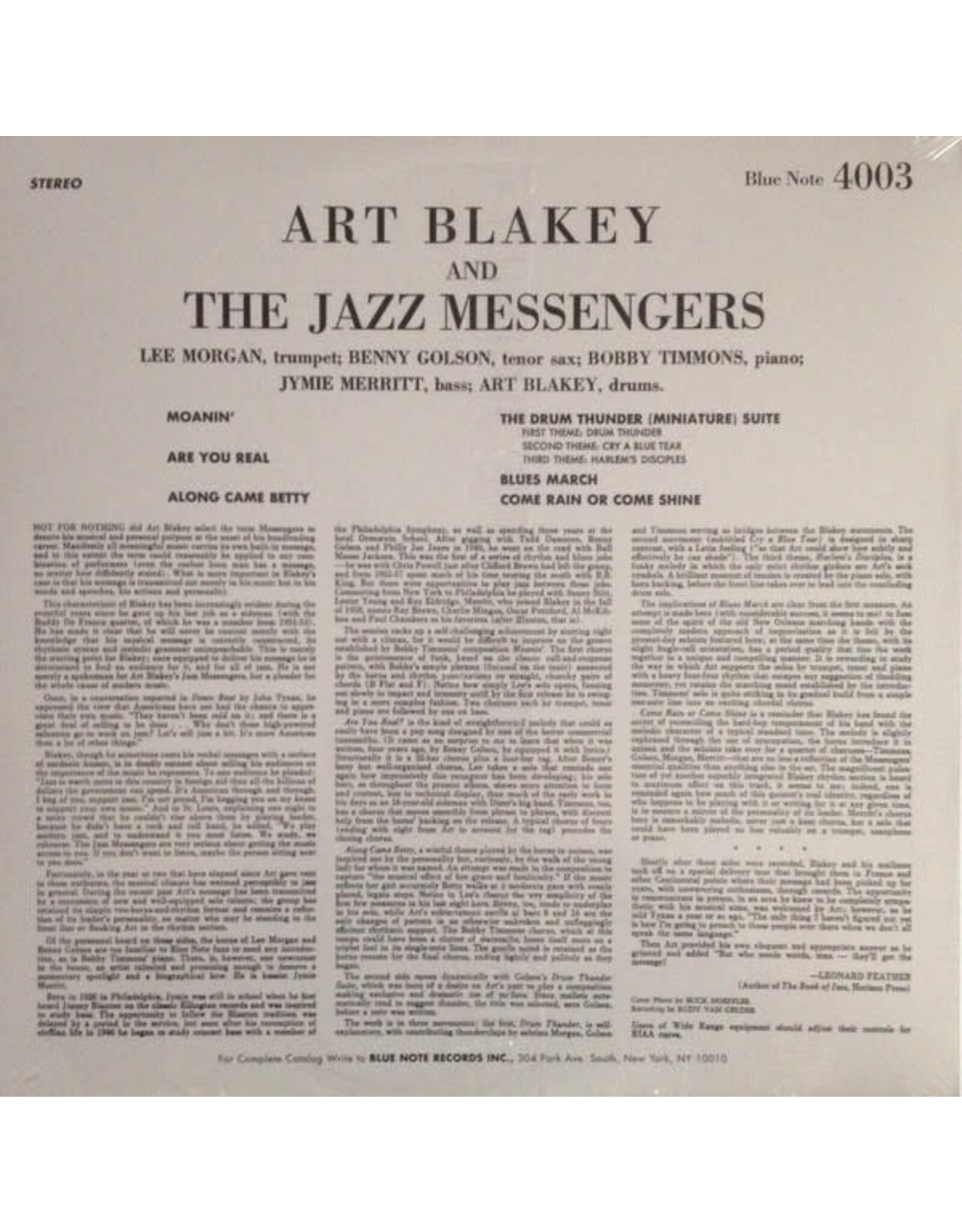 Art Blakey - Moanin' (Blue Note Classic) [Vinyl] - Pop Music