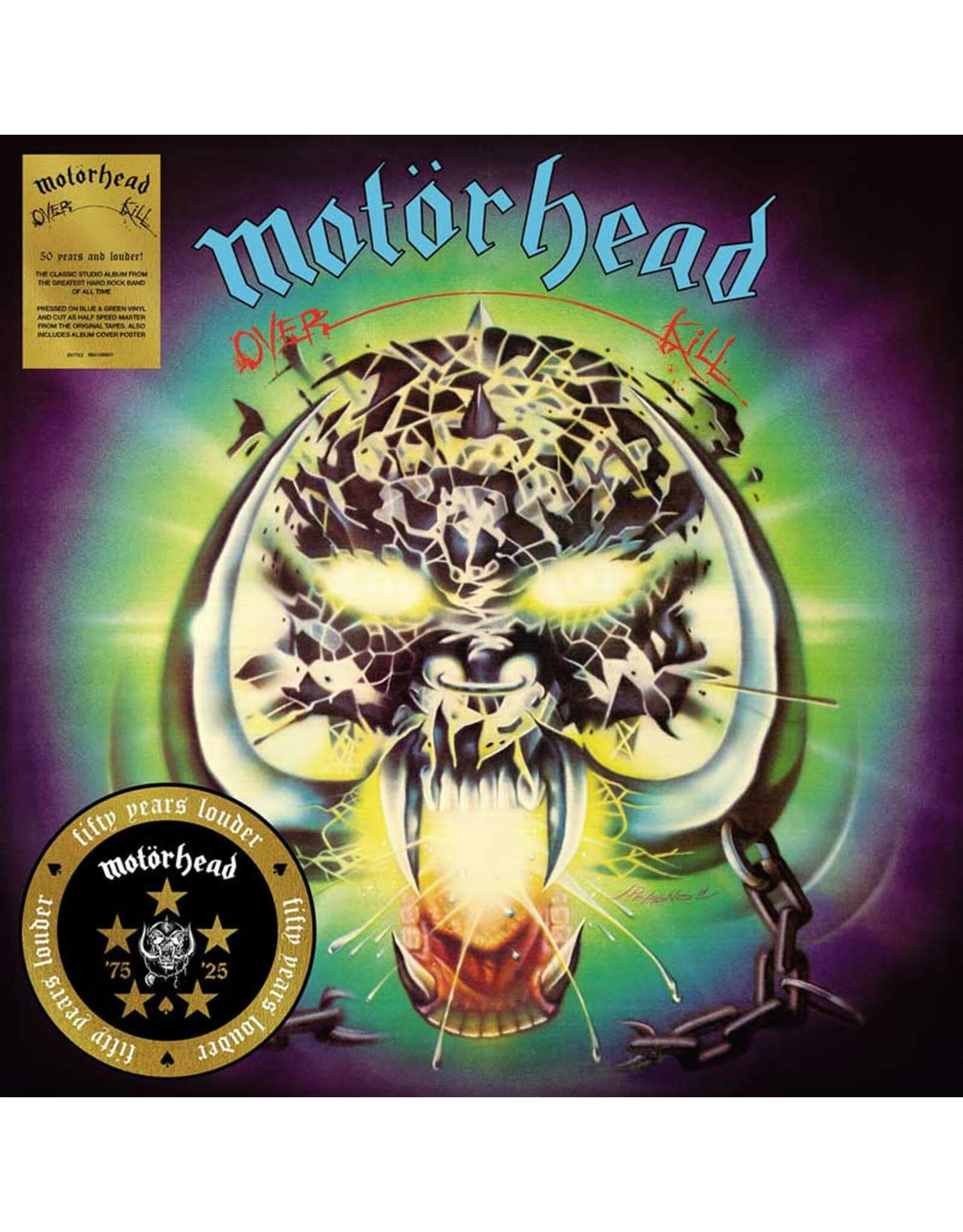 Motorhead - Overkill (50th Anniversary) [Half Speed Master] (Blue Green Vinyl)