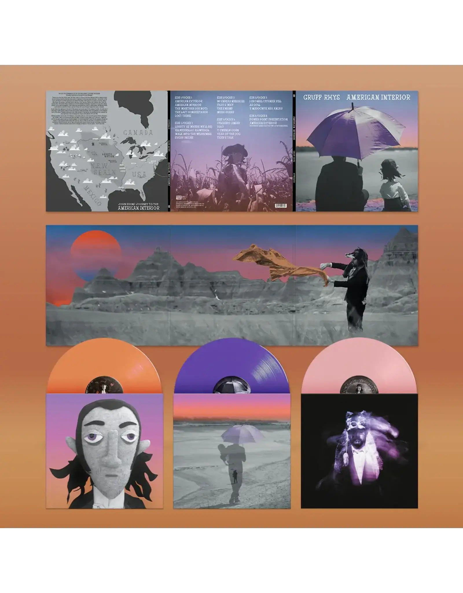 Gruff Rhys - American Interior (Expanded 3LP Edition) [Exclusive Colour Vinyl]