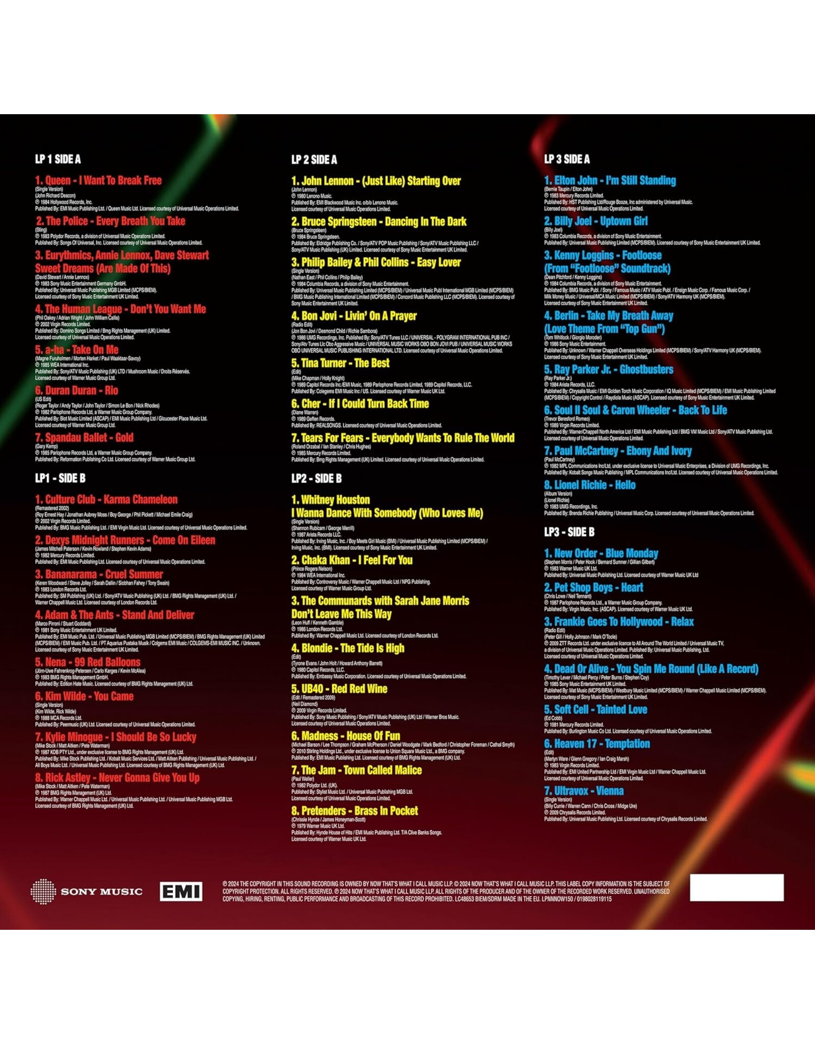 Various - Now That's What I Call 80s (3LP) [Red / Blue / Green Vinyl]